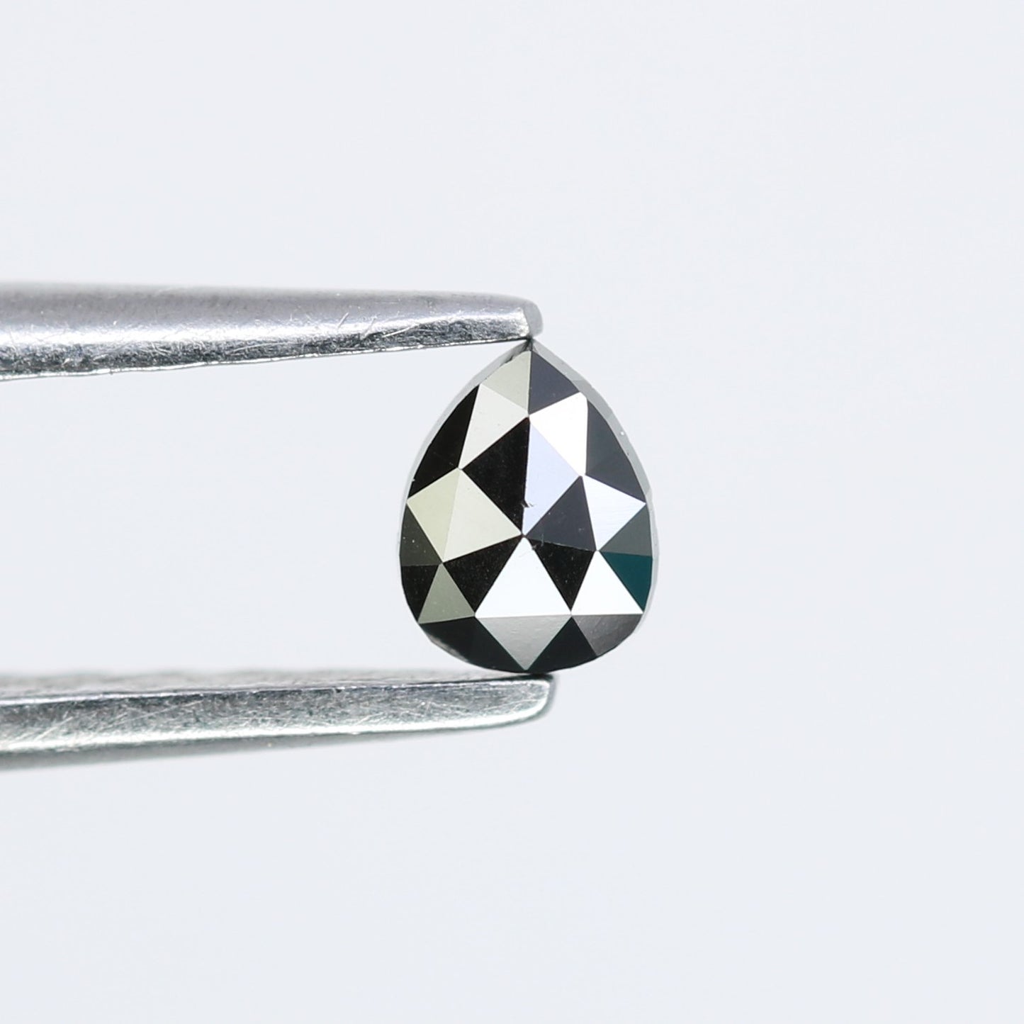 0.14 CT Pear Shape Black Natural Salt and Pepper Diamond for Engagement Rings, Custom Jewelry, and Stylish Bracelets - JayKrishna Diamond