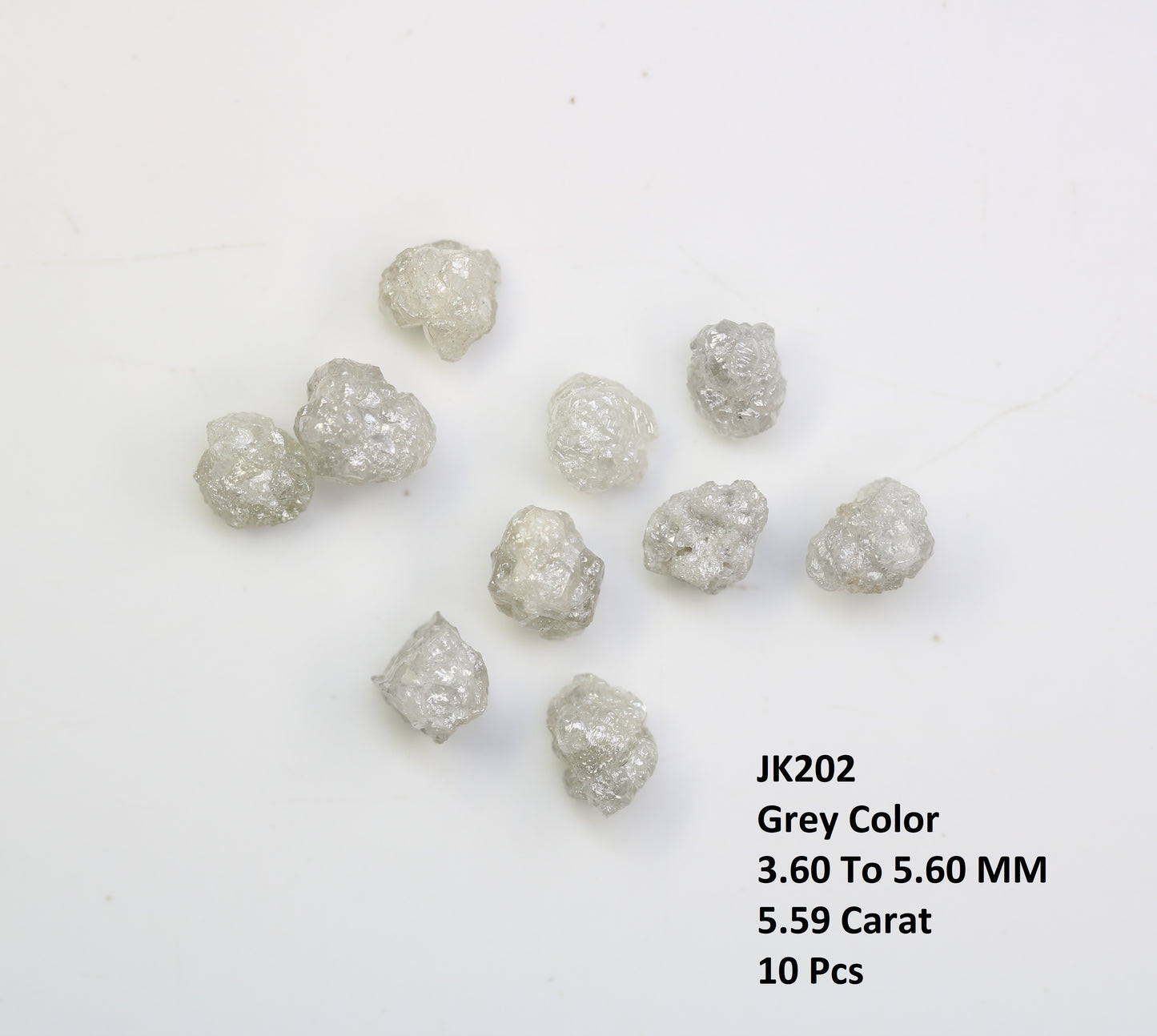 5.59 CT Grey Rough Uncut Raw Diamond For Engagement Ring - JayKrishna Diamond