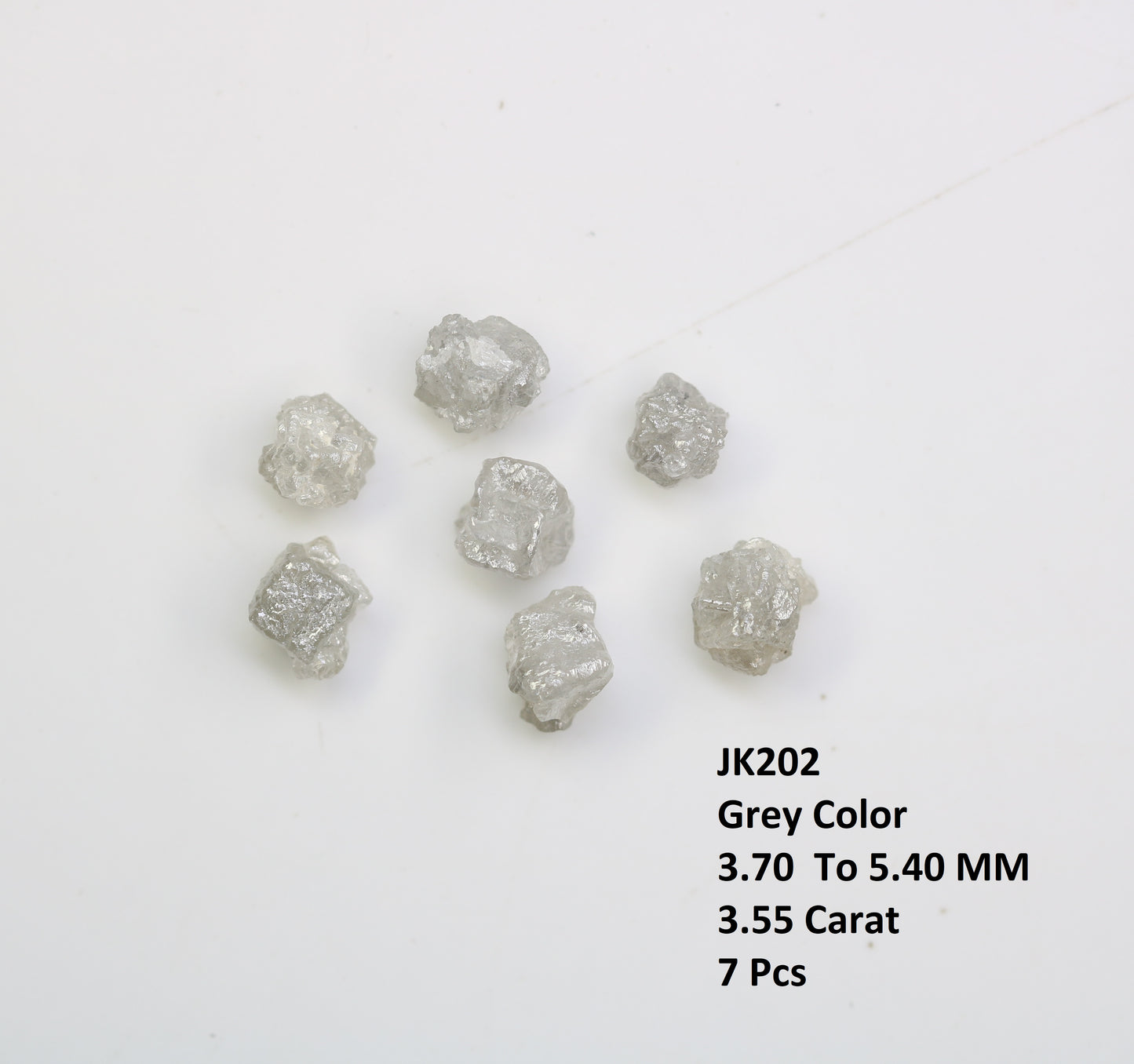 3.55 CT Rough Grey Uncut Raw Diamond For Engagement Ring - JayKrishna Diamond