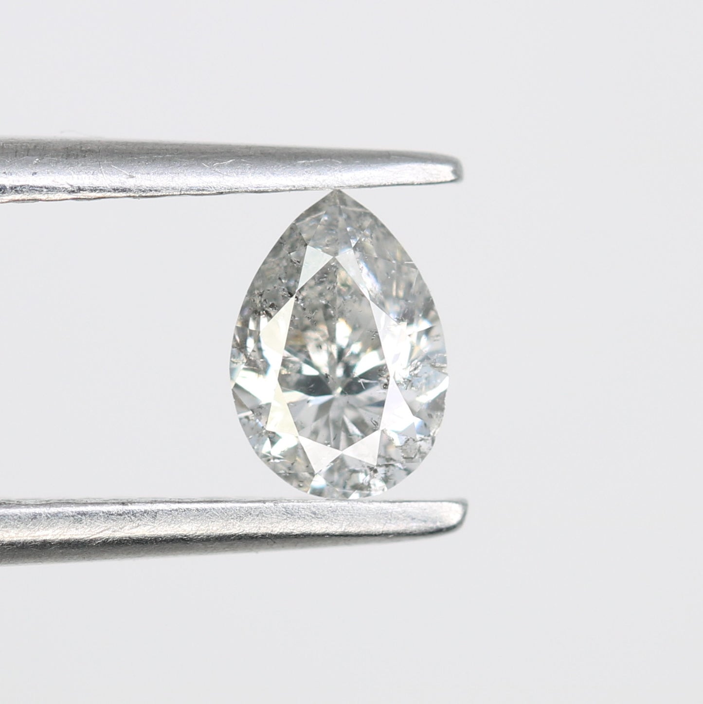 Unique 0.42 CT Pear Cut Salt & Pepper Diamond | Perfect for Engagement Rings - JayKrishna Diamond