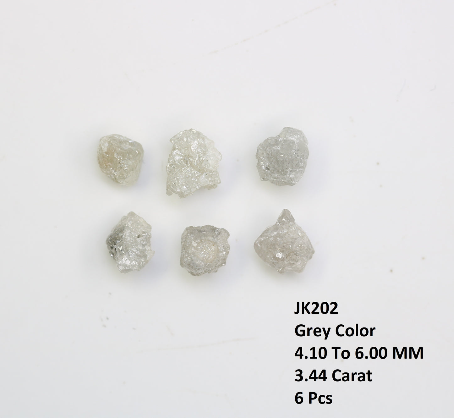 3.44 CT Rough Grey Uncut Raw Diamond For Engagement Ring - JayKrishna Diamond
