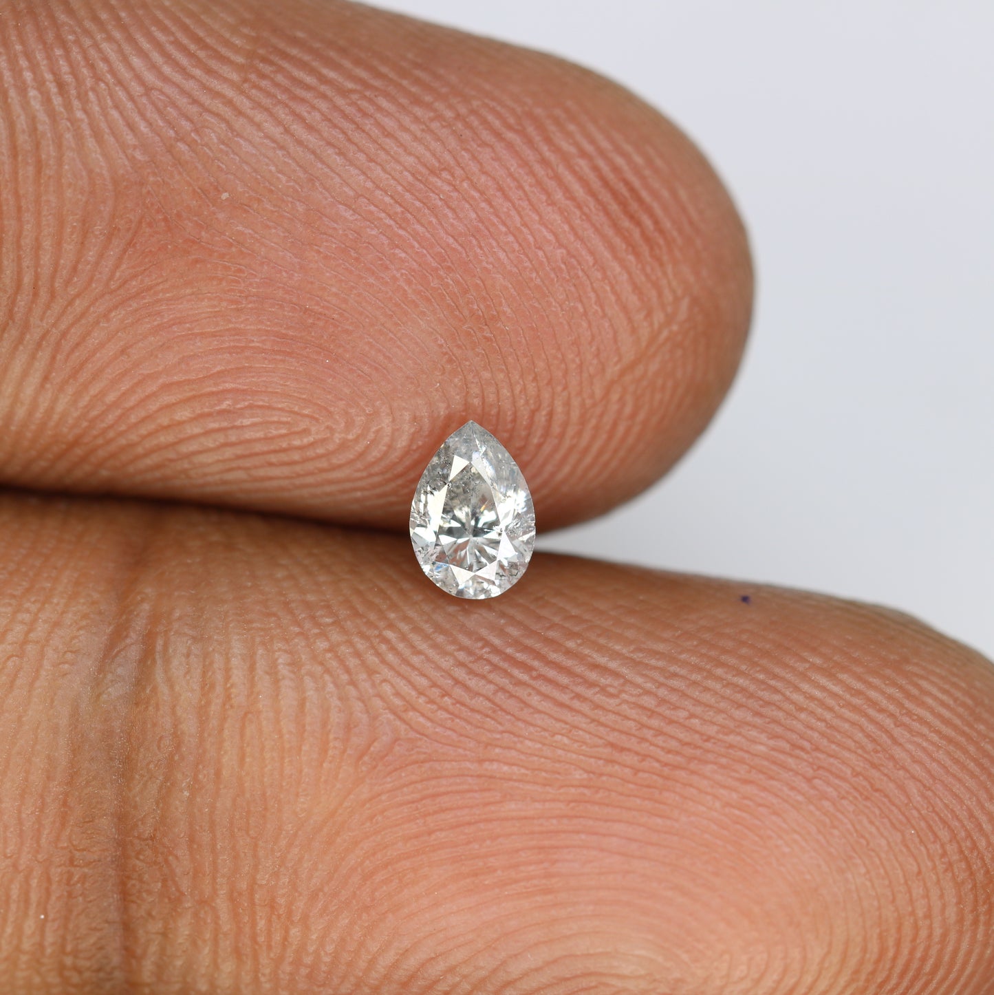 Unique 0.42 CT Pear Cut Salt & Pepper Diamond | Perfect for Engagement Rings - JayKrishna Diamond