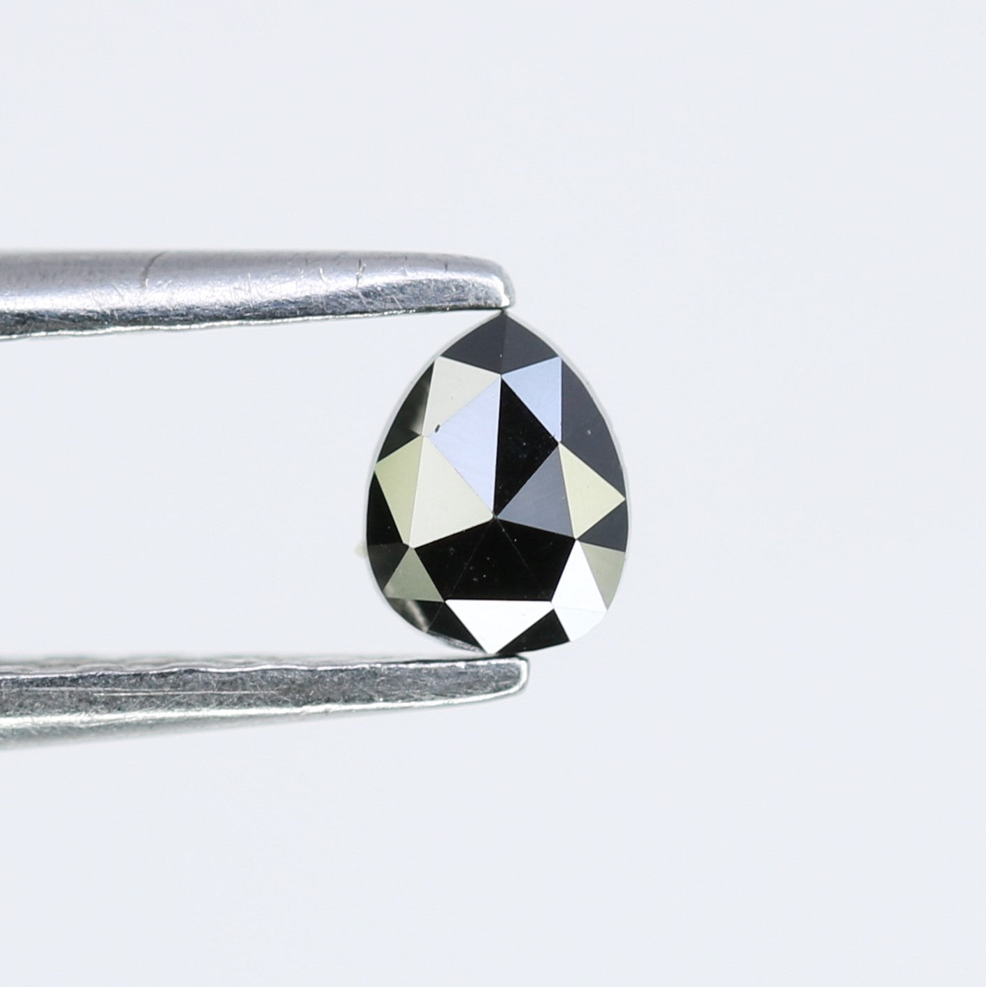 0.17 CT 4.00 MM Natural Black Pear Shape Salt and Pepper Loose Diamond - Perfect for Engagement Rings, Necklaces, and Custom Jewelry - JayKrishna Diamond