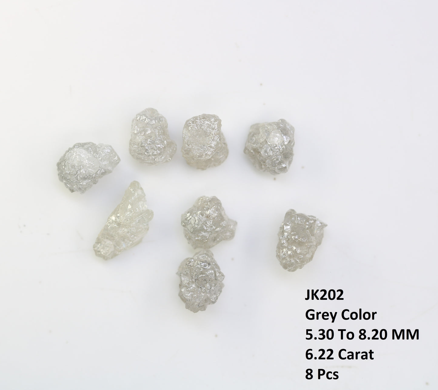 6.22 CT Raw Rough Grey Uncut Diamond For Engagement Ring - JayKrishna Diamond
