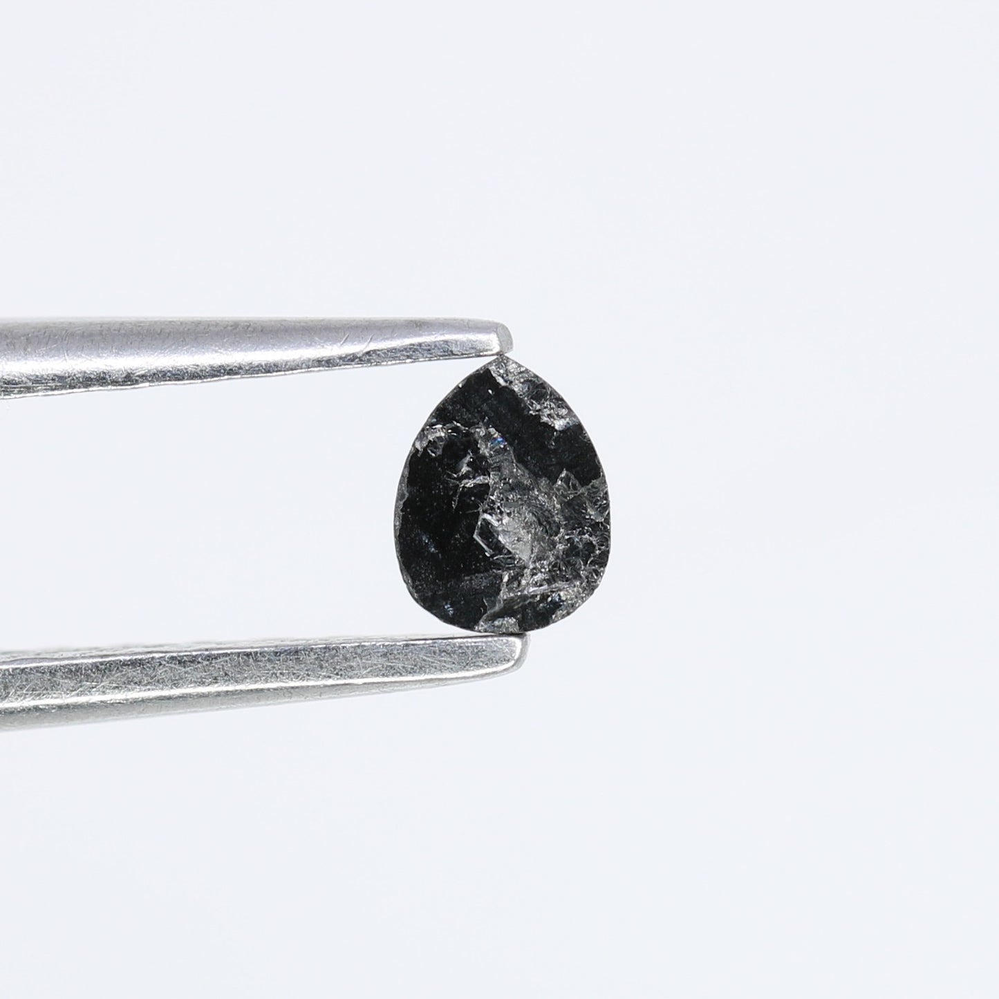 0.17 CT 4.00 MM Natural Black Pear Shape Salt and Pepper Loose Diamond - Perfect for Engagement Rings, Necklaces, and Custom Jewelry - JayKrishna Diamond