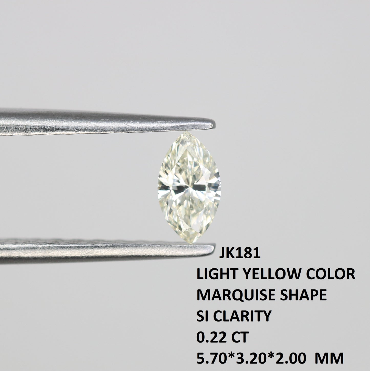 0.22 CT Light Yellow Marquise Shape Loose Diamond – Perfect for Engagement Rings - JayKrishna Diamond