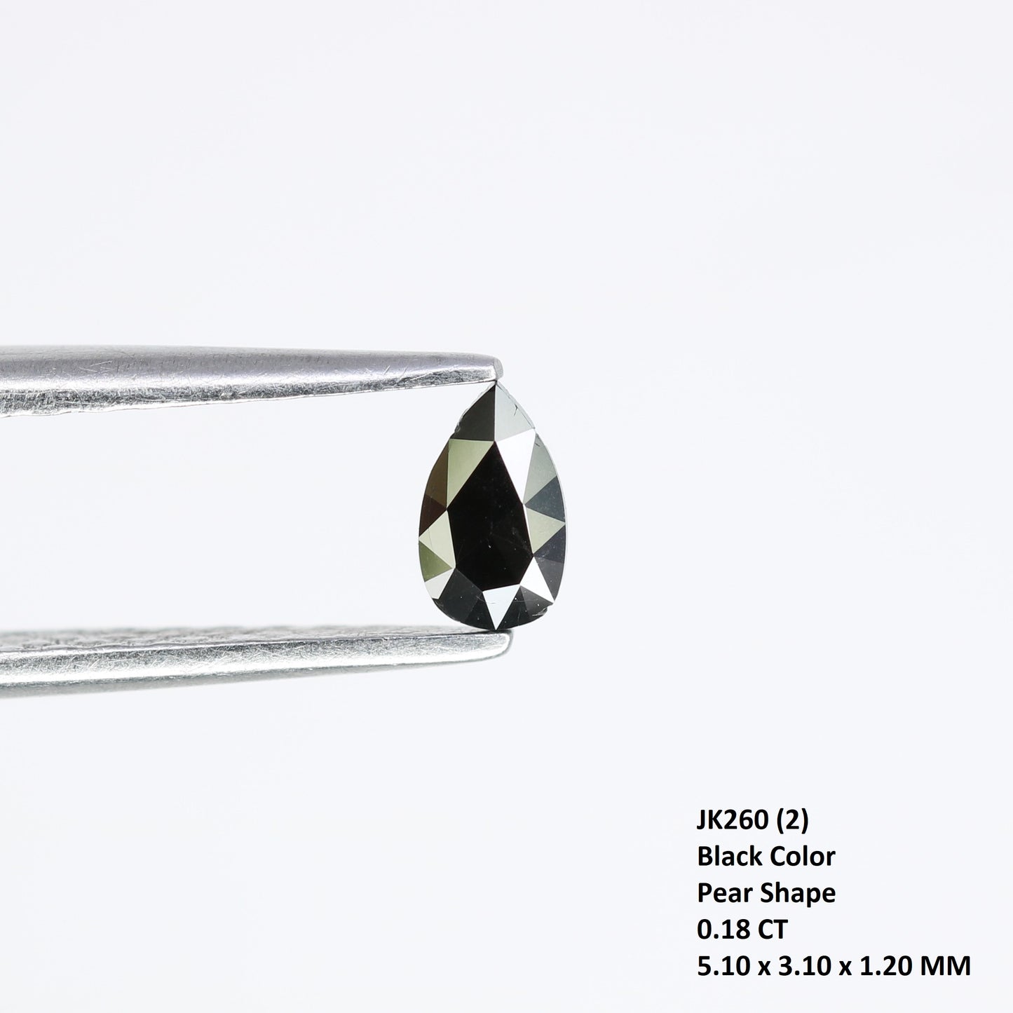 0.18 CT Pear Shape Black Salt and Pepper Loose Diamond - Ideal for Engagement Rings, Necklaces, Earrings, and Custom Jewelry - JayKrishna Diamond