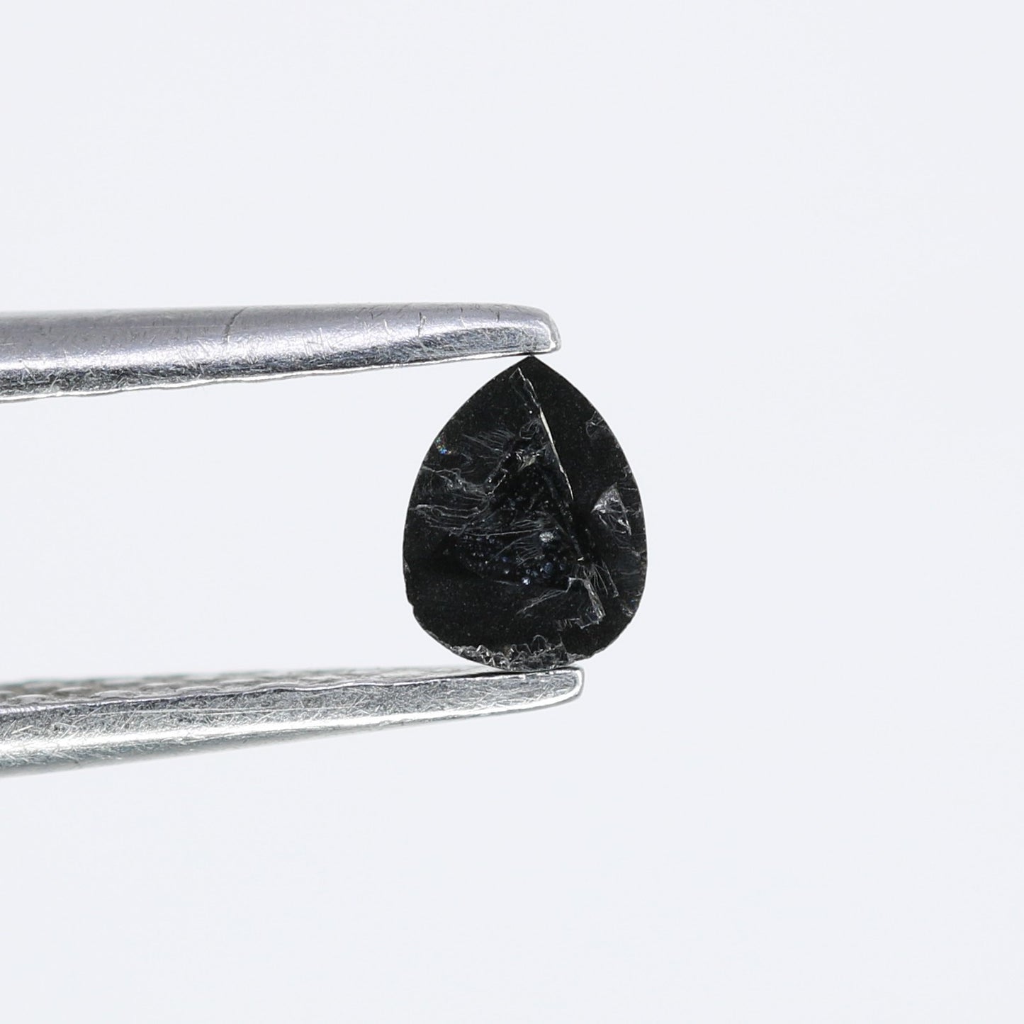 0.18 CT Black Pear Cut Loose Salt and Pepper Diamond - Ideal for Engagement Rings, Necklaces, Earrings, and Custom Jewelry - JayKrishna Diamond