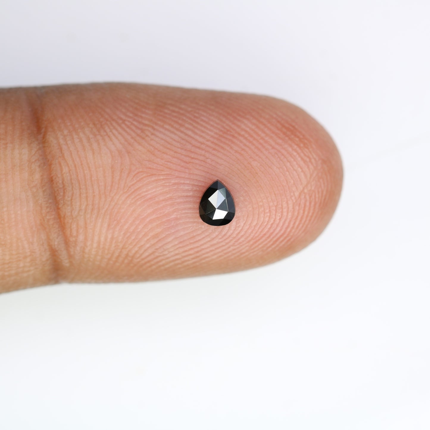 0.19 CT Pear Shape Black Loose Diamond - 4.10 MM, Perfect for Engagement Rings, Necklaces, Promise Rings, Earrings, and Anniversary Gifts - JayKrishna Diamond