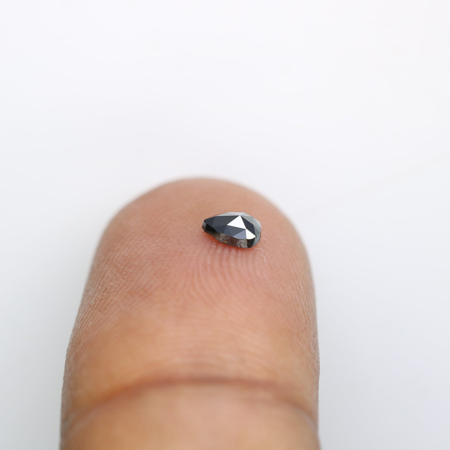 0.19 CT Pear Shape Black Loose Diamond - 4.10 MM, Perfect for Engagement Rings, Necklaces, Promise Rings, Earrings, and Anniversary Gifts - JayKrishna Diamond