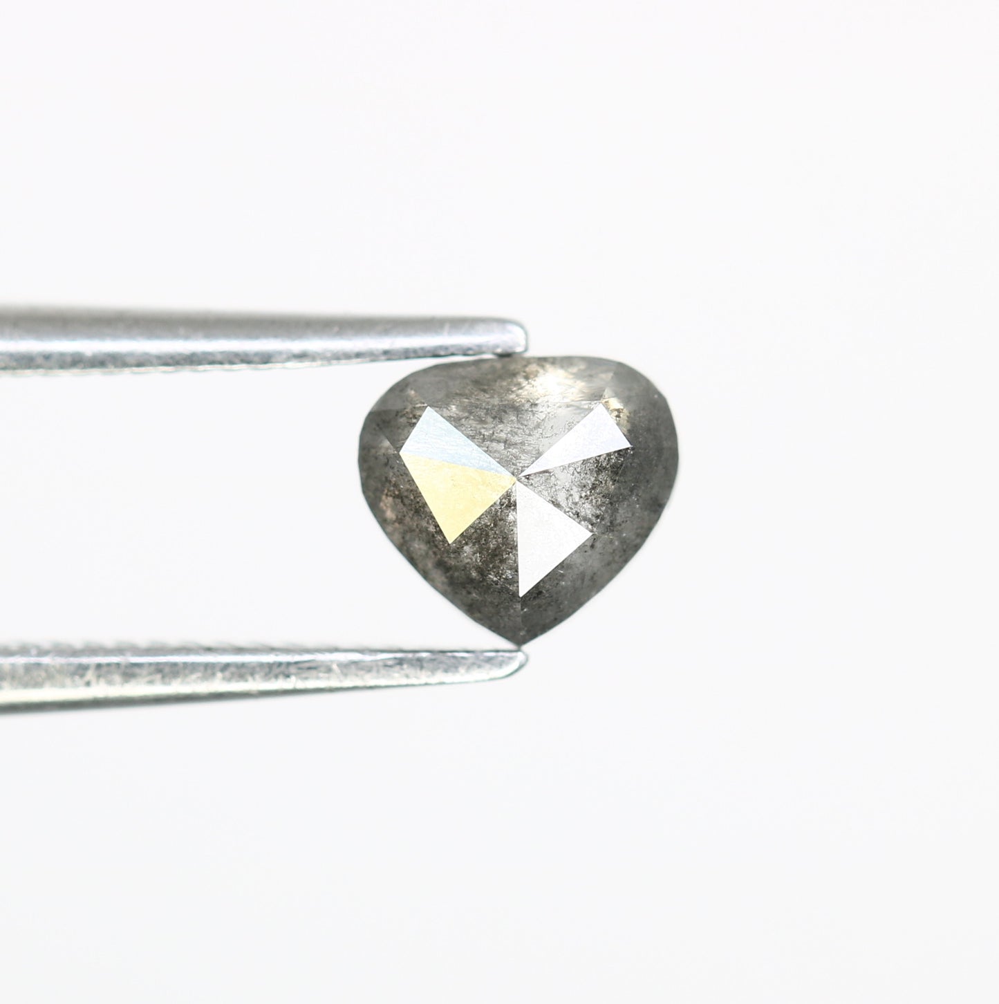 0.57 Carat Heart-Shaped Salt and Pepper Diamond – Enchanting Loose Gem for Celestial Galaxy Rings - JayKrishna Diamond