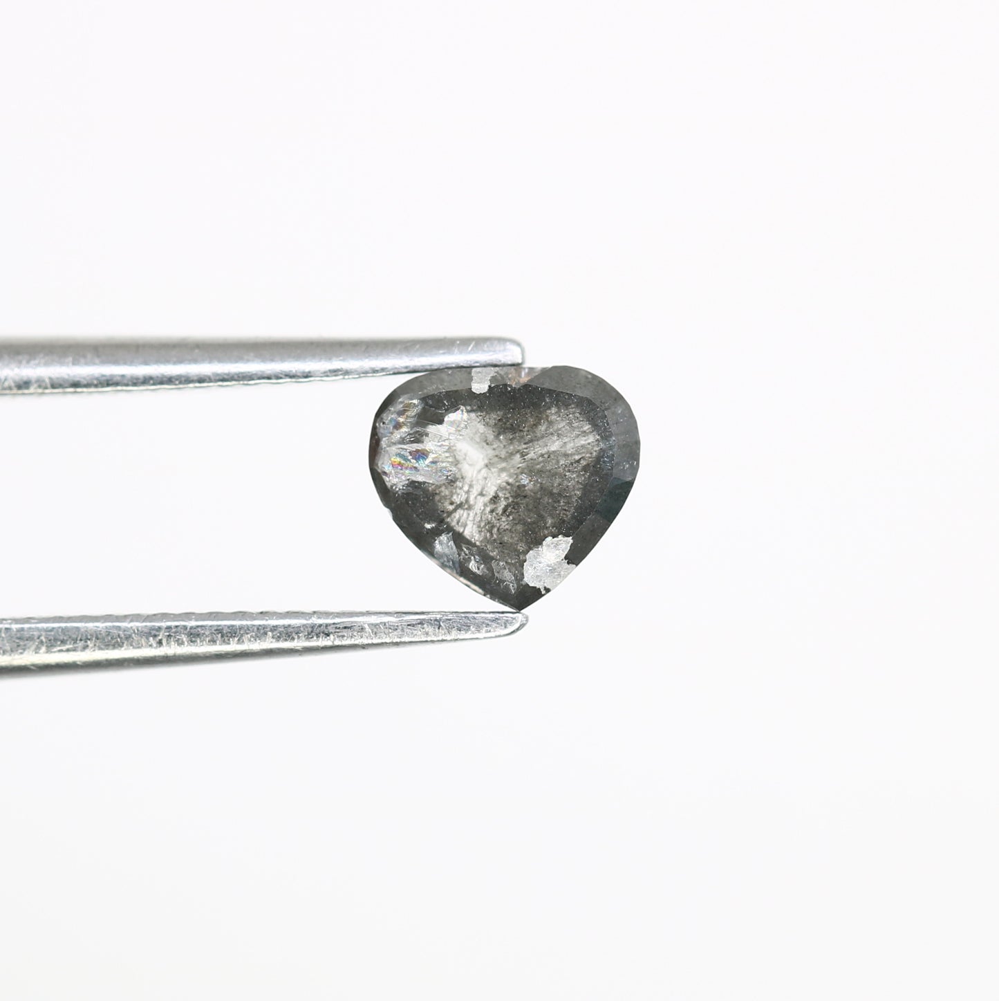 0.57 Carat Heart-Shaped Salt and Pepper Diamond – Enchanting Loose Gem for Celestial Galaxy Rings - JayKrishna Diamond