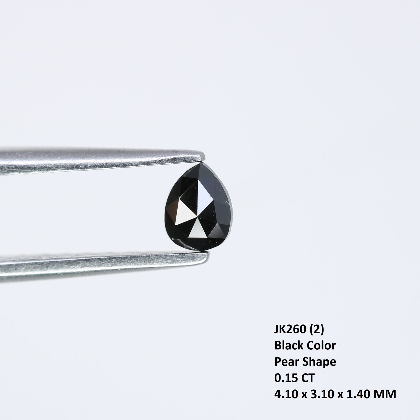 0.15 CT 4.10 x 3.10 MM Pear Cut Black Loose Natural Diamond – Ideal for Engagement Rings and Custom Jewelry - JayKrishna Diamond