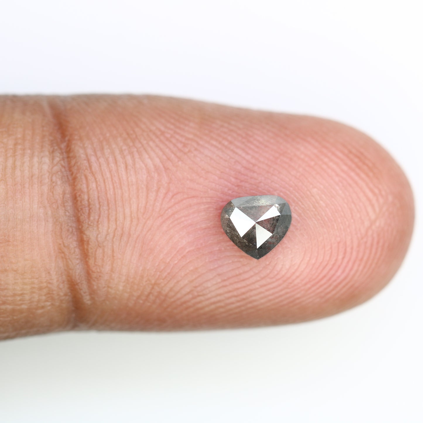 0.57 Carat Heart-Shaped Salt and Pepper Diamond – Enchanting Loose Gem for Celestial Galaxy Rings - JayKrishna Diamond