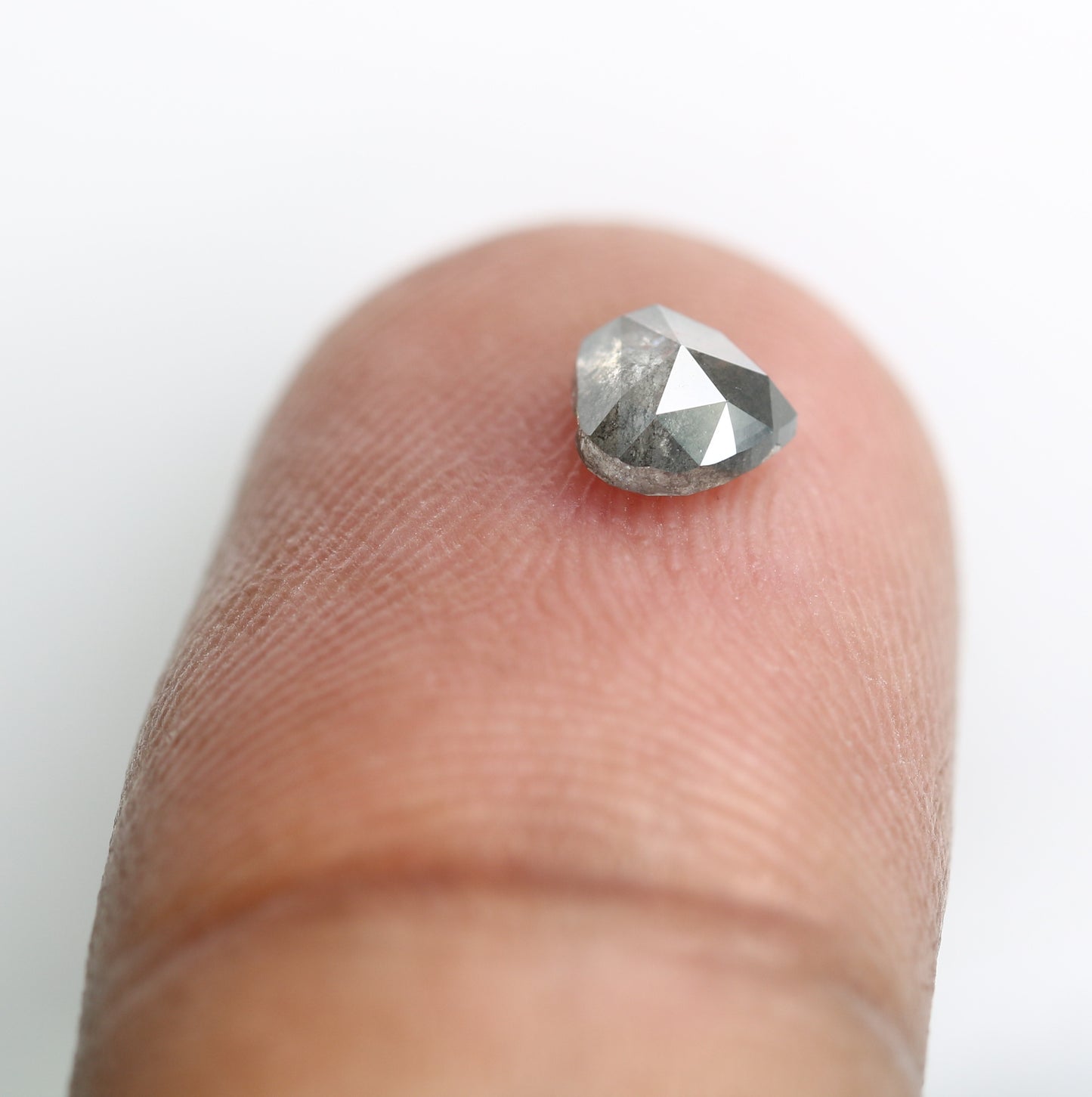 0.57 Carat Heart-Shaped Salt and Pepper Diamond – Enchanting Loose Gem for Celestial Galaxy Rings - JayKrishna Diamond