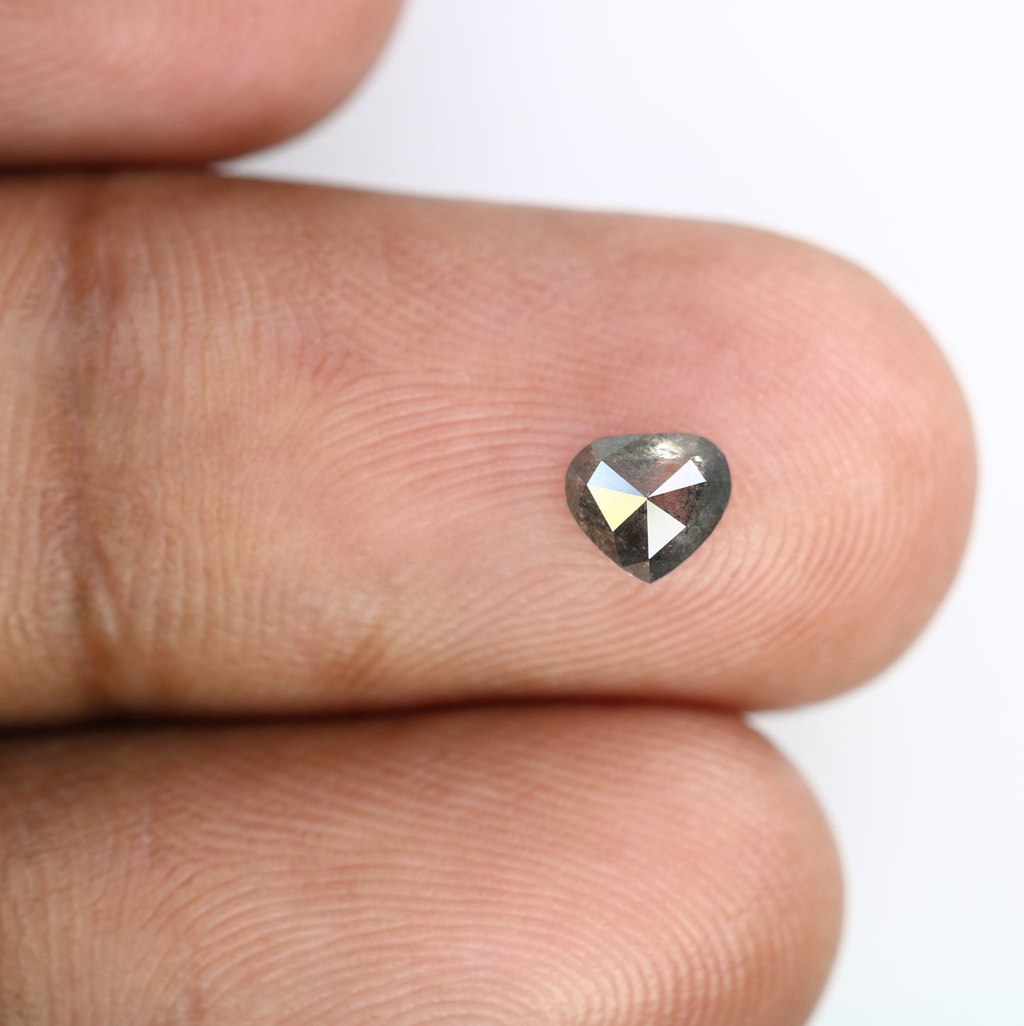 0.57 Carat Heart-Shaped Salt and Pepper Diamond – Enchanting Loose Gem for Celestial Galaxy Rings - JayKrishna Diamond
