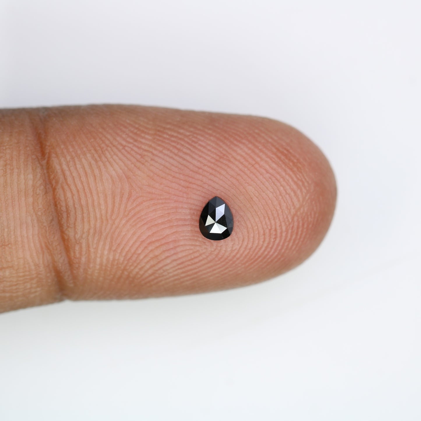 0.14 CT 4.00 x 3.10 MM Loose Pear Shape Black Salt and Pepper Diamond for Engagement Rings, Necklaces and Stylish Bracelets - JayKrishna Diamond