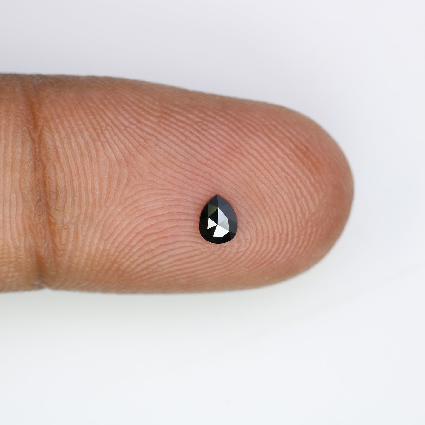 0.14 CT 4.00 x 3.20 MM Loose Pear Shape Black Salt and Pepper Diamond for Engagement Rings, Custom Jewelry and Chic Bracelets - JayKrishna Diamond