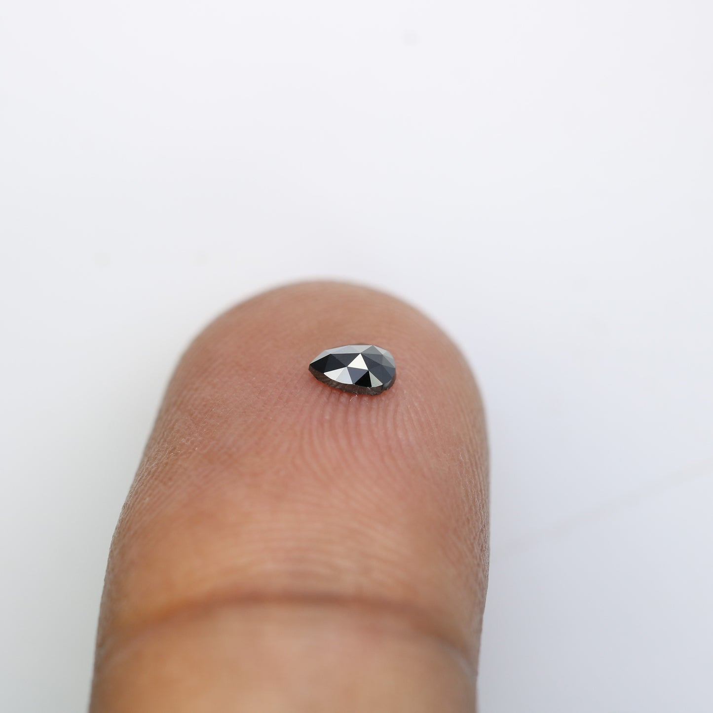 0.14 CT 4.00 x 3.20 MM Loose Pear Shape Black Salt and Pepper Diamond for Engagement Rings, Custom Jewelry and Chic Bracelets - JayKrishna Diamond