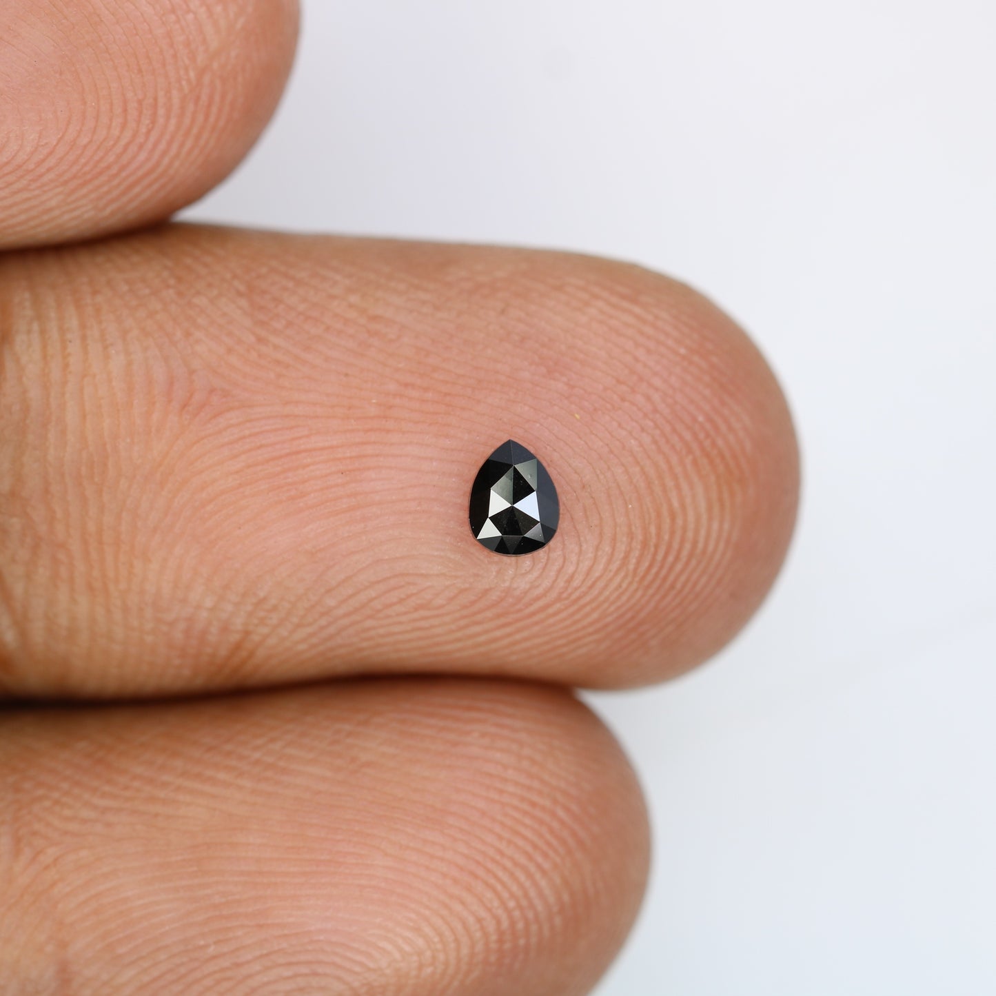 0.14 CT 4.00 x 3.20 MM Loose Pear Shape Black Salt and Pepper Diamond for Engagement Rings, Custom Jewelry and Chic Bracelets - JayKrishna Diamond
