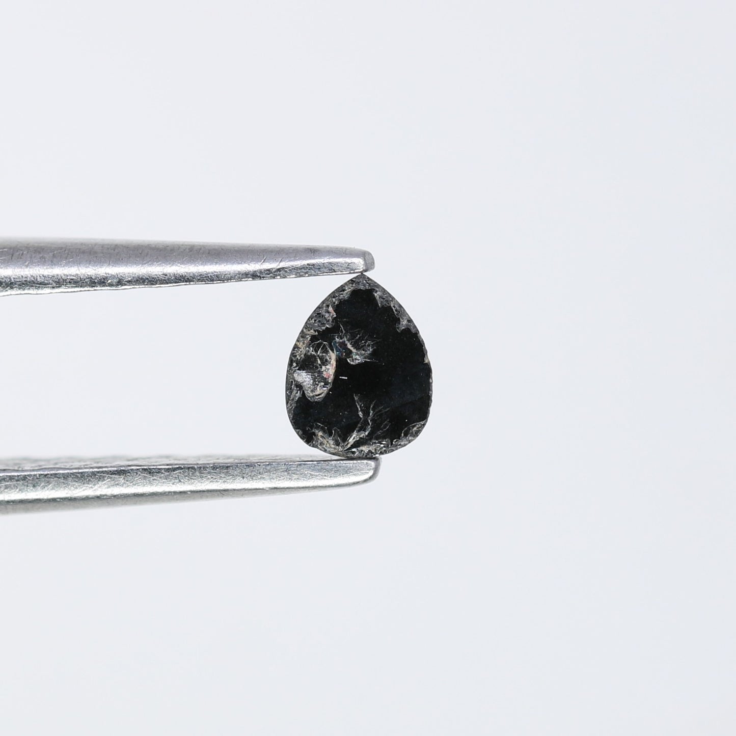 0.12 CT Black Pear Shape Loose Natural Salt and Pepper Diamond for Engagement Rings, Custom Jewelry and Stylish Bracelets - JayKrishna Diamond