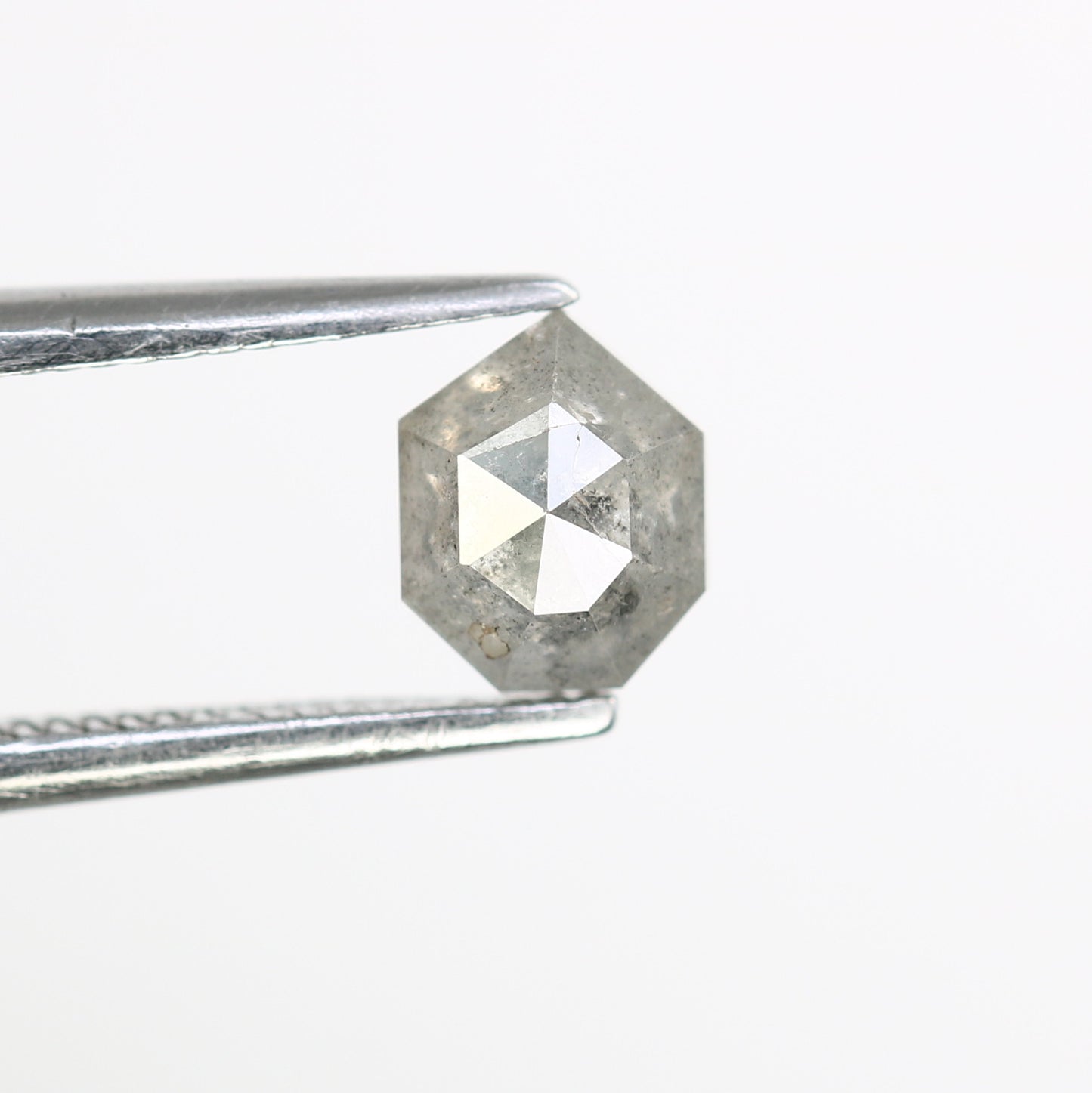 0.65 Carat Natural Salt and Pepper Geometric Shape Diamond (5.60 MM) for Wedding Ring - Unique Gemstone for Custom Bridal Jewelry - JayKrishna Diamond