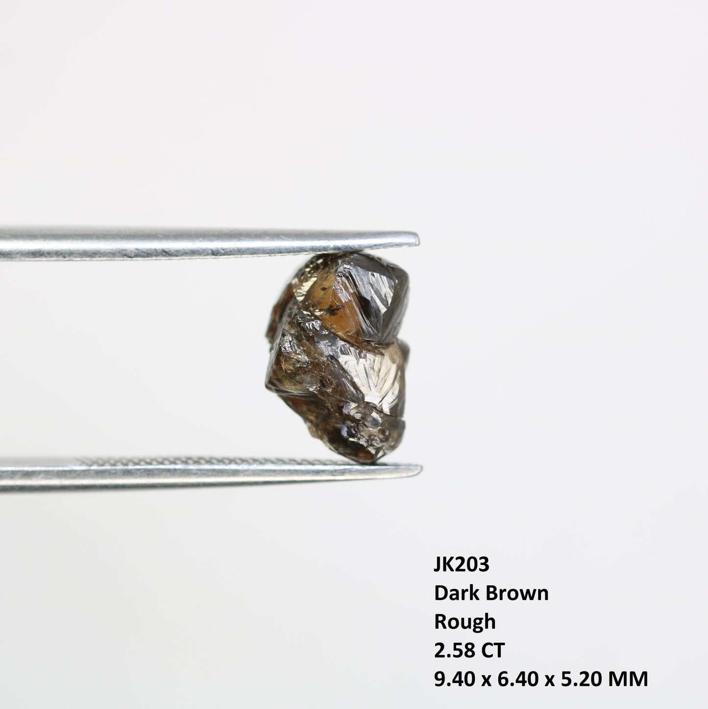 2.58 CT Rough Raw Uncut Dark Brown Diamond For Engagement Ring - JayKrishna Diamond