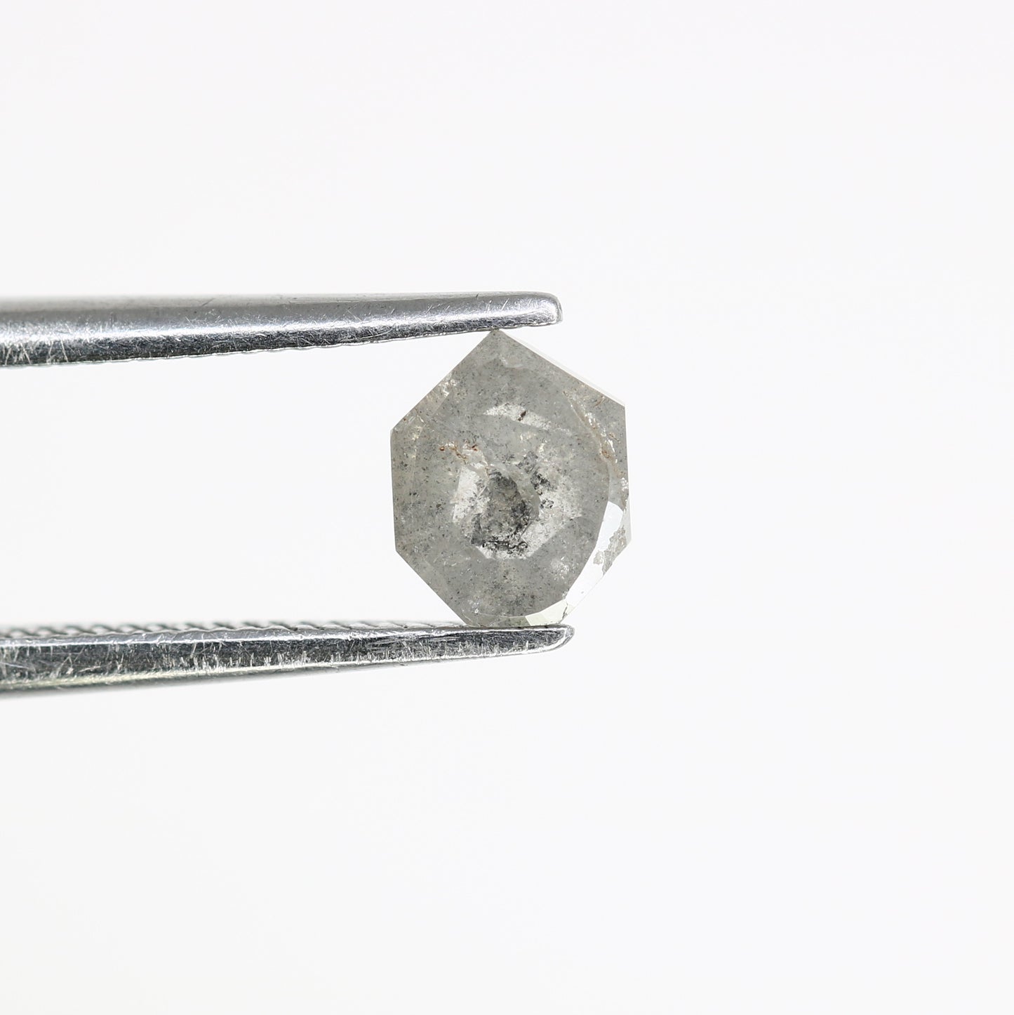 0.65 Carat Natural Salt and Pepper Geometric Shape Diamond (5.60 MM) for Wedding Ring - Unique Gemstone for Custom Bridal Jewelry - JayKrishna Diamond