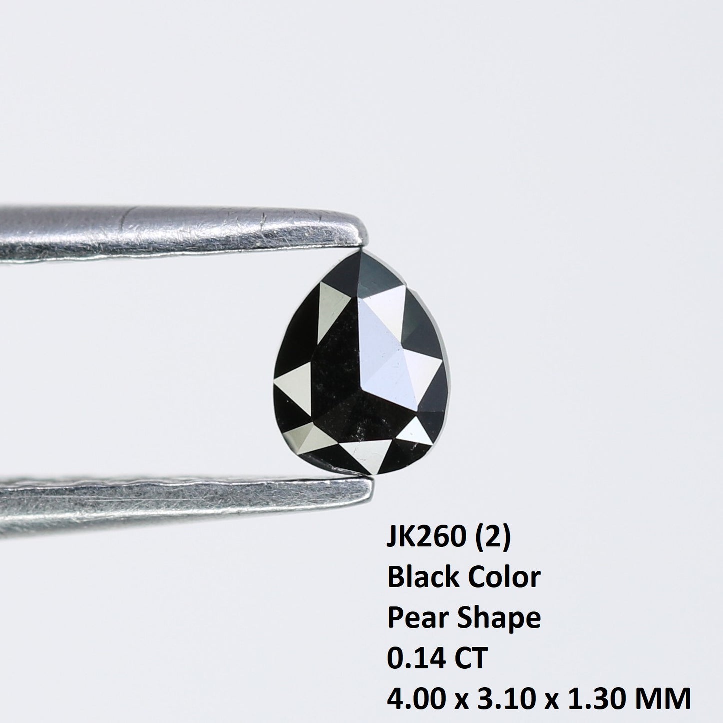 0.14 CT Natural Black Pear Shape Salt and Pepper Diamond for Engagement Rings, Custom Jewelry, and Stylish Bracelets - JayKrishna Diamond