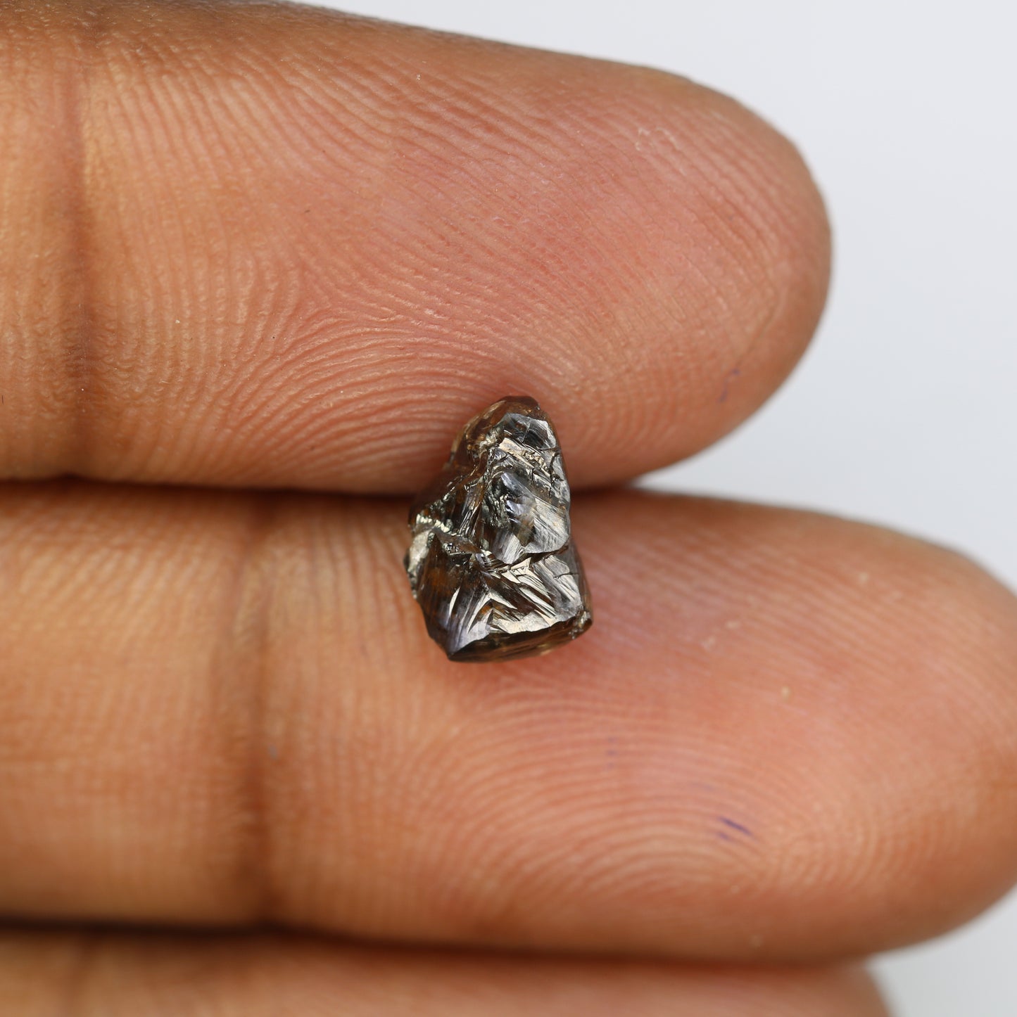 2.58 CT Rough Raw Uncut Dark Brown Diamond For Engagement Ring - JayKrishna Diamond