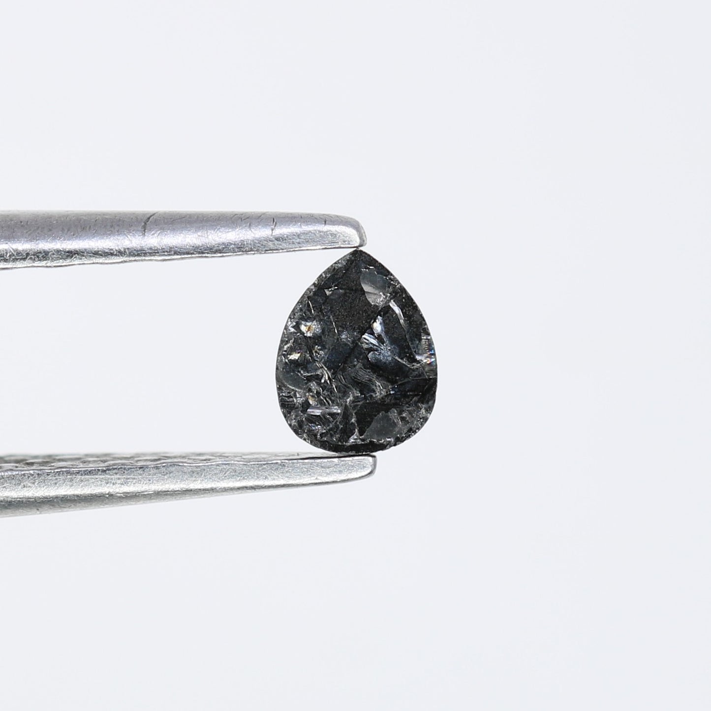 0.14 CT Natural Black Pear Shape Salt and Pepper Diamond for Engagement Rings, Custom Jewelry, and Stylish Bracelets - JayKrishna Diamond