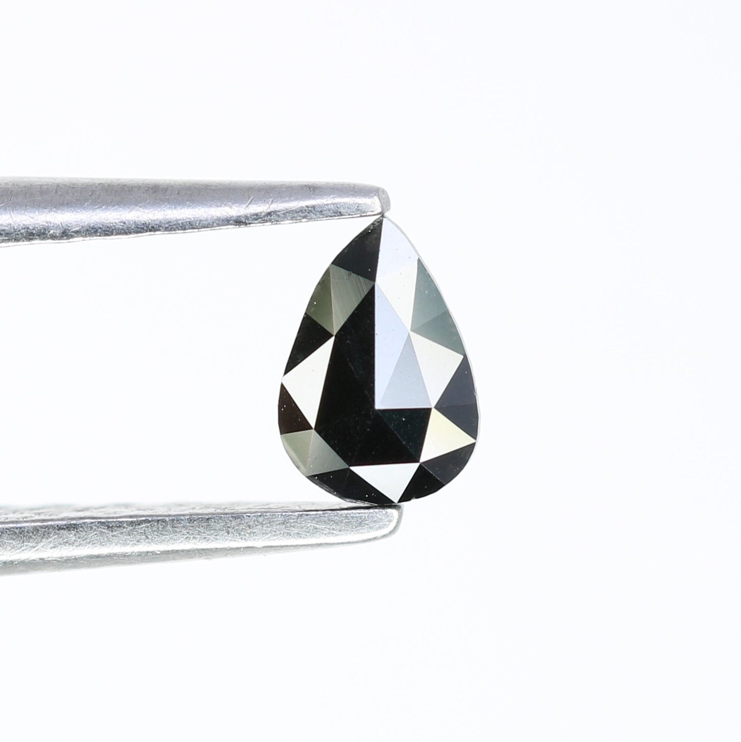 0.17 CT 5.00 MM Loose Natural Black Pear Cut Salt and Pepper Diamond - Perfect for Engagement Rings, Necklaces, Earrings, and Custom Jewelry - JayKrishna Diamond