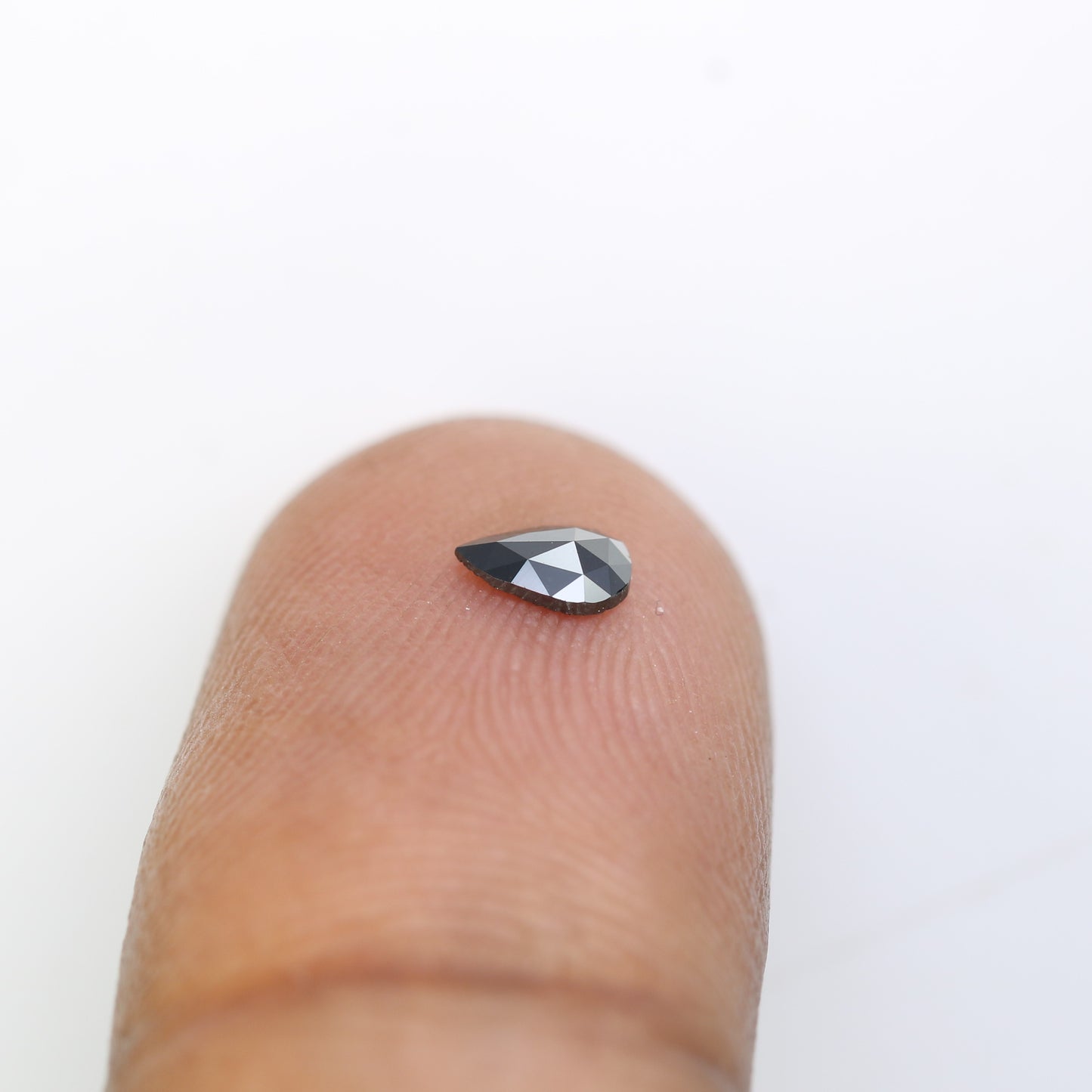 0.17 CT 5.00 MM Loose Natural Black Pear Cut Salt and Pepper Diamond - Perfect for Engagement Rings, Necklaces, Earrings, and Custom Jewelry - JayKrishna Diamond