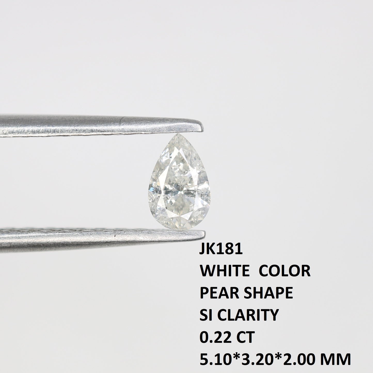 0.22 CT Pear Cut Natural White Loose Diamond – Ideal for Engagement Rings - JayKrishna Diamond