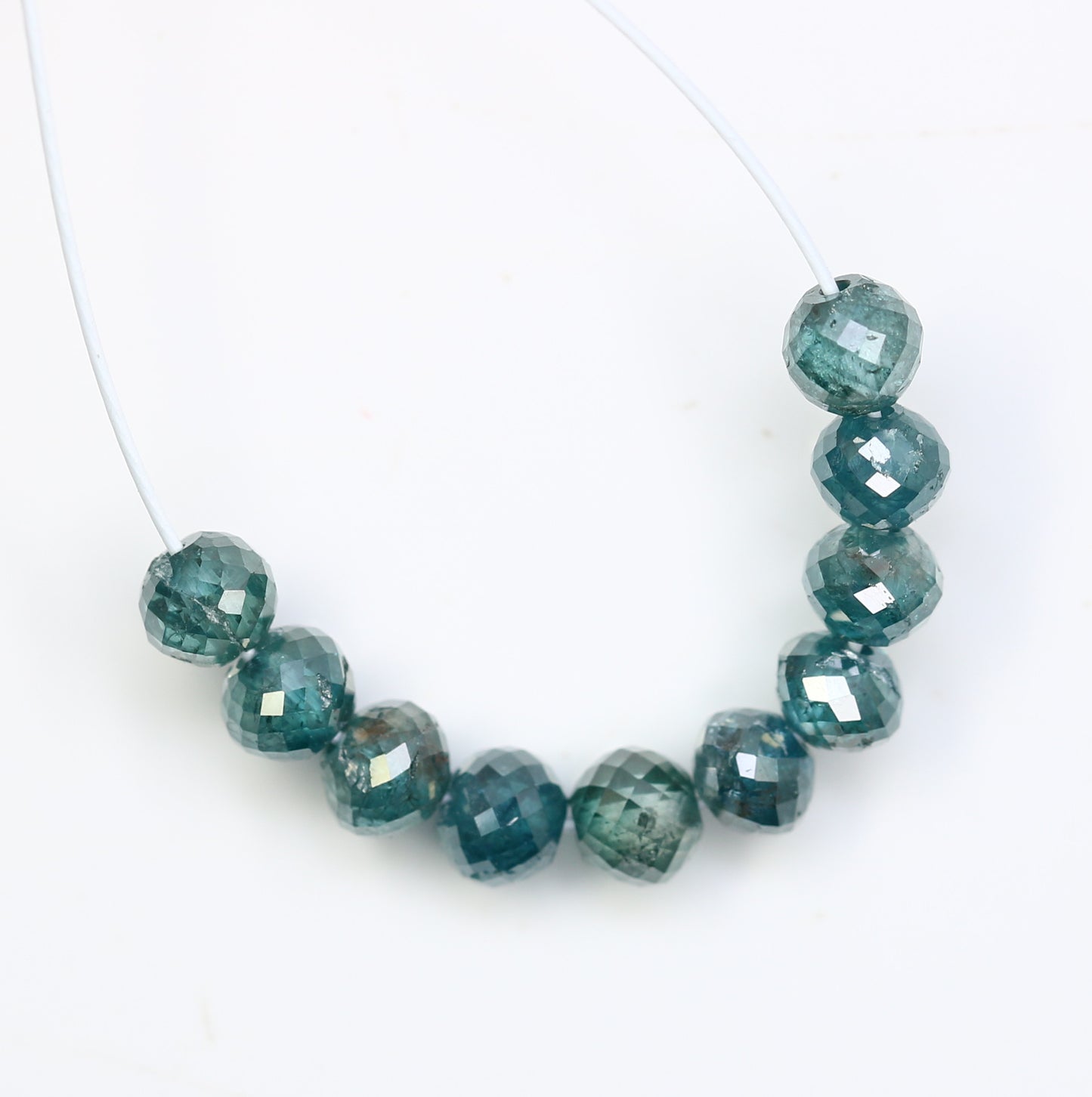 2.67 Carat Loose Round Beads Diamond Polished Blue Color Diamonds - JayKrishna Diamond