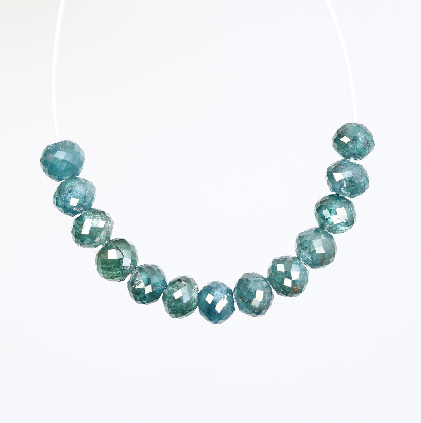 3.25 Carat Blue Color Loose Natural Polished Diamond Beads For Diamond Earring - JayKrishna Diamond