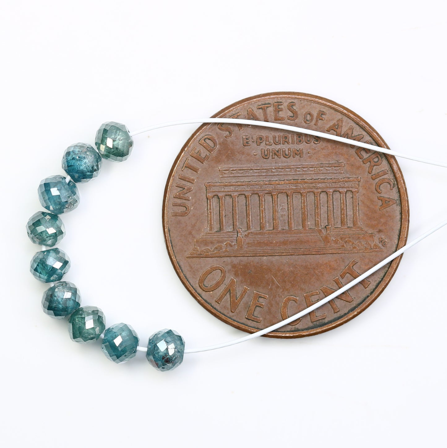 2.25 Carat Blue Color Natural Loose Polished Diamond Beads For Diamond Necklace - JayKrishna Diamond