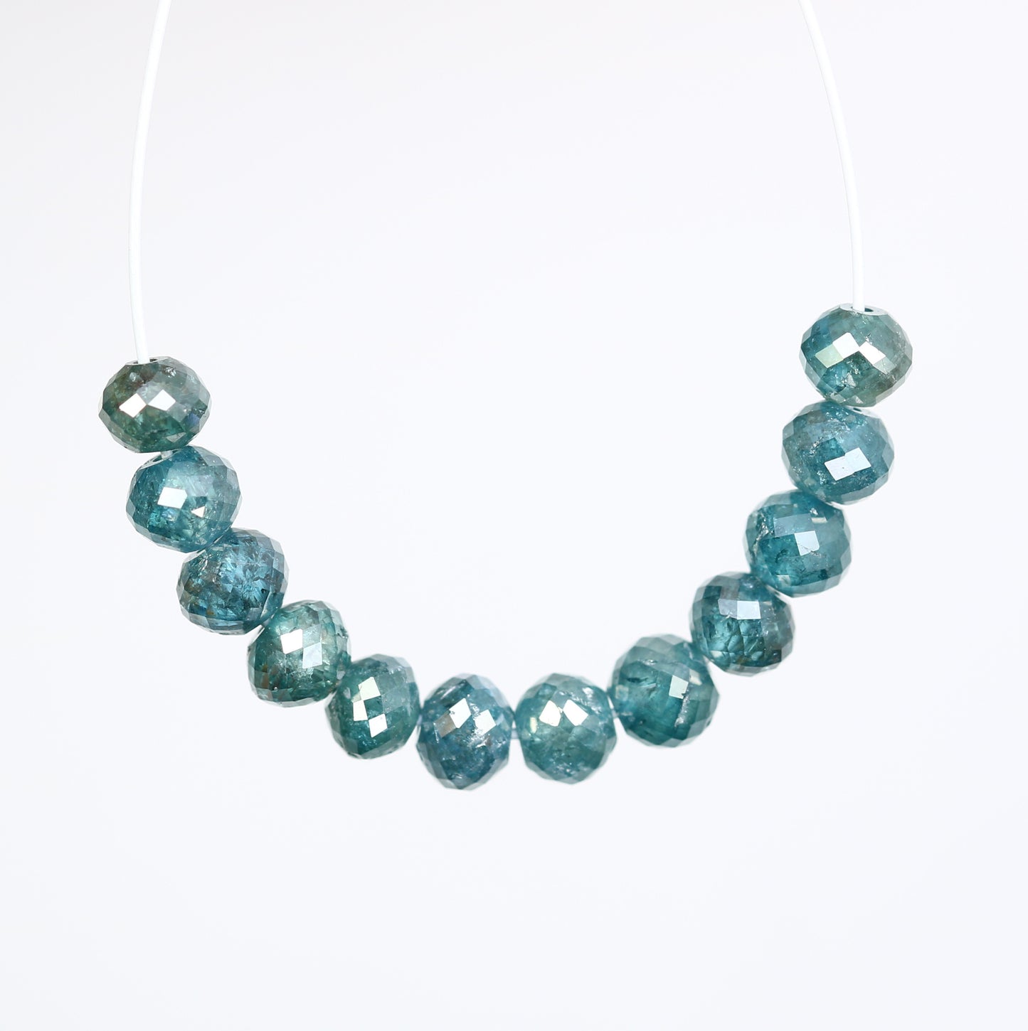 3.21 CT 3.2 To 3.4 MM Loose Round Beads Diamond Polished Blue Color Diamonds - JayKrishna Diamond