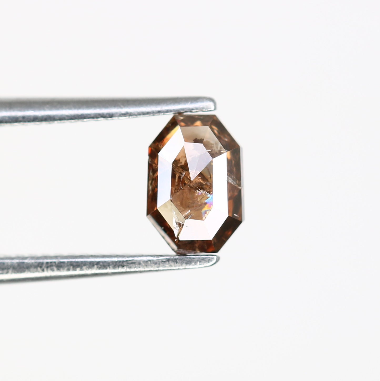 0.59 CT Dark Brown Emerald-Shaped Natural Diamond – Bold Loose Gem for Statement Rings - JayKrishna Diamond