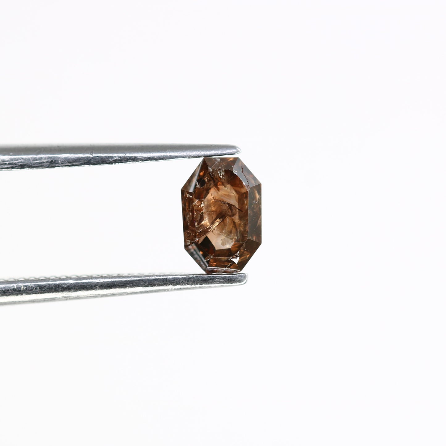 0.59 CT Dark Brown Emerald-Shaped Natural Diamond – Bold Loose Gem for Statement Rings - JayKrishna Diamond