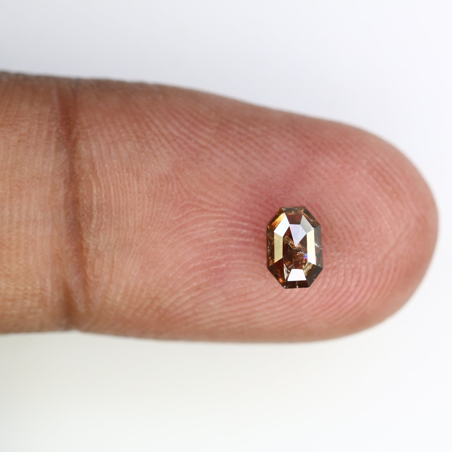 0.59 CT Dark Brown Emerald-Shaped Natural Diamond – Bold Loose Gem for Statement Rings - JayKrishna Diamond