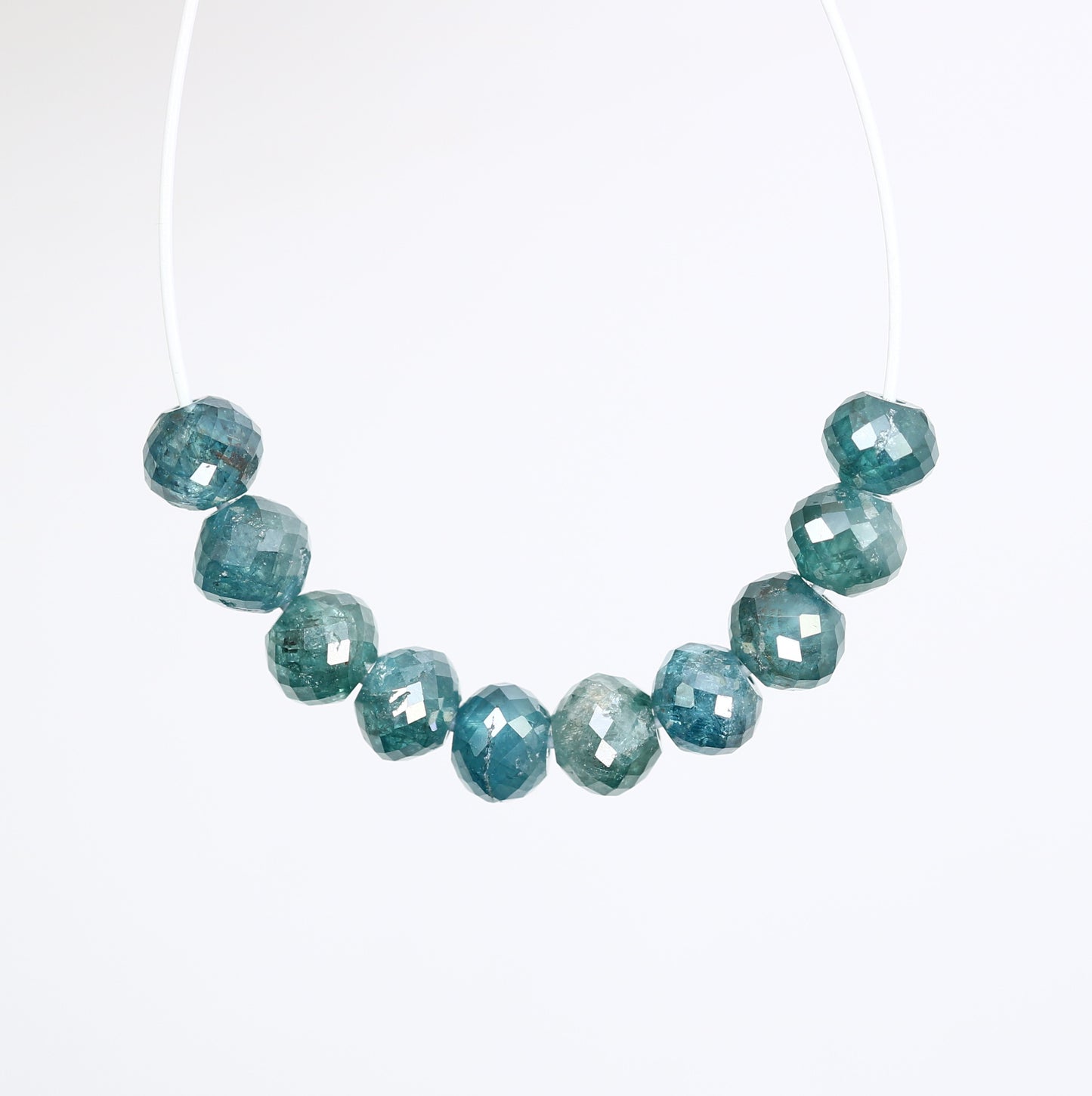2.22 Carat Loose Blue Color Polished Diamond Beads For Diamond Necklace - JayKrishna Diamond
