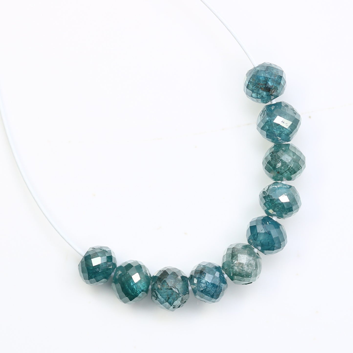 2.22 Carat Loose Blue Color Polished Diamond Beads For Diamond Necklace - JayKrishna Diamond
