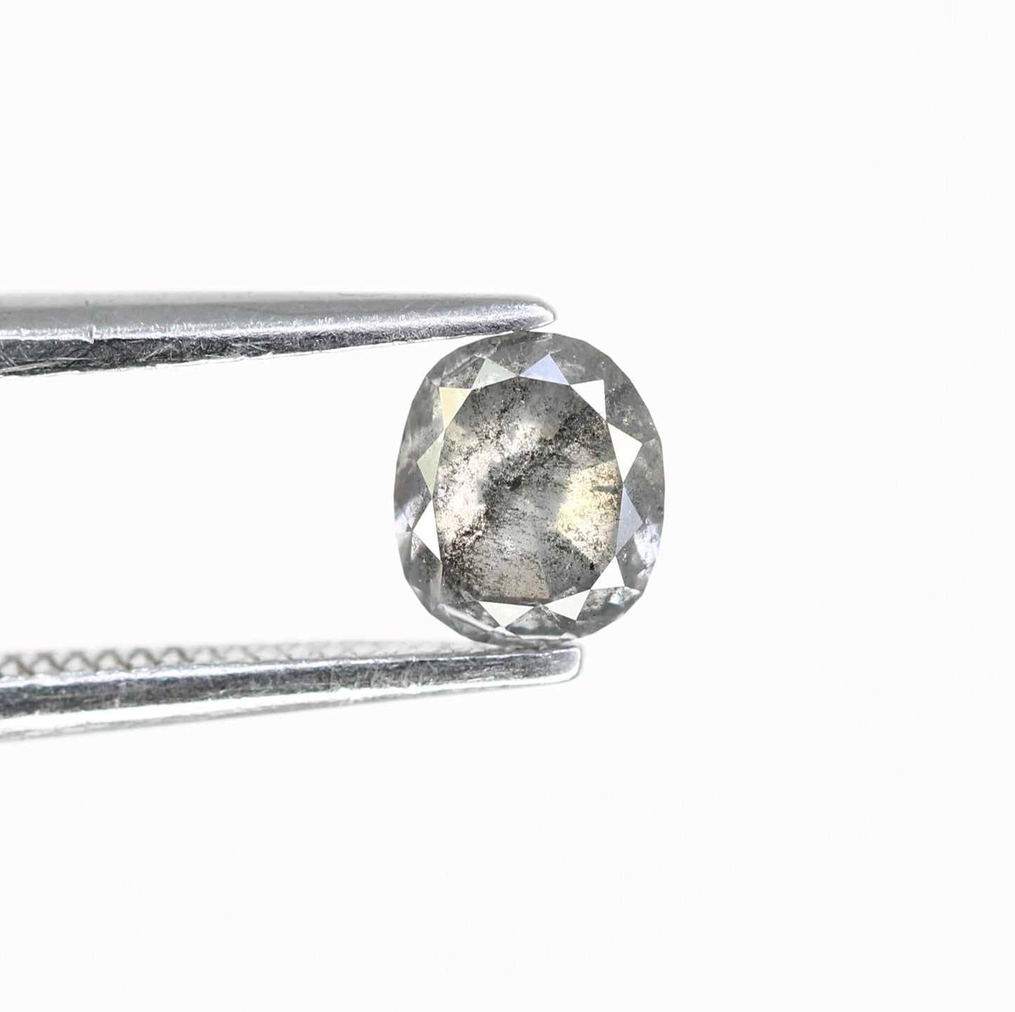 0.54 CT 5.10 MM Oval Shape Salt and Pepper Diamond For Wedding Ring - JayKrishna Diamond