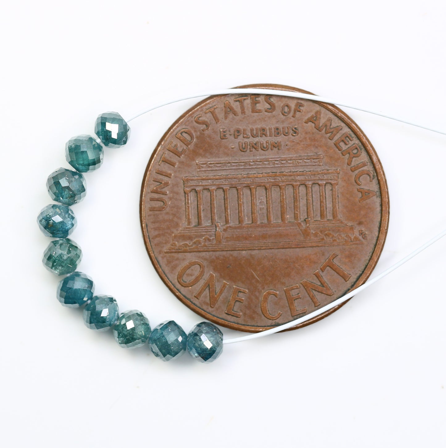 2.22 Carat Loose Blue Color Polished Diamond Beads For Diamond Necklace - JayKrishna Diamond