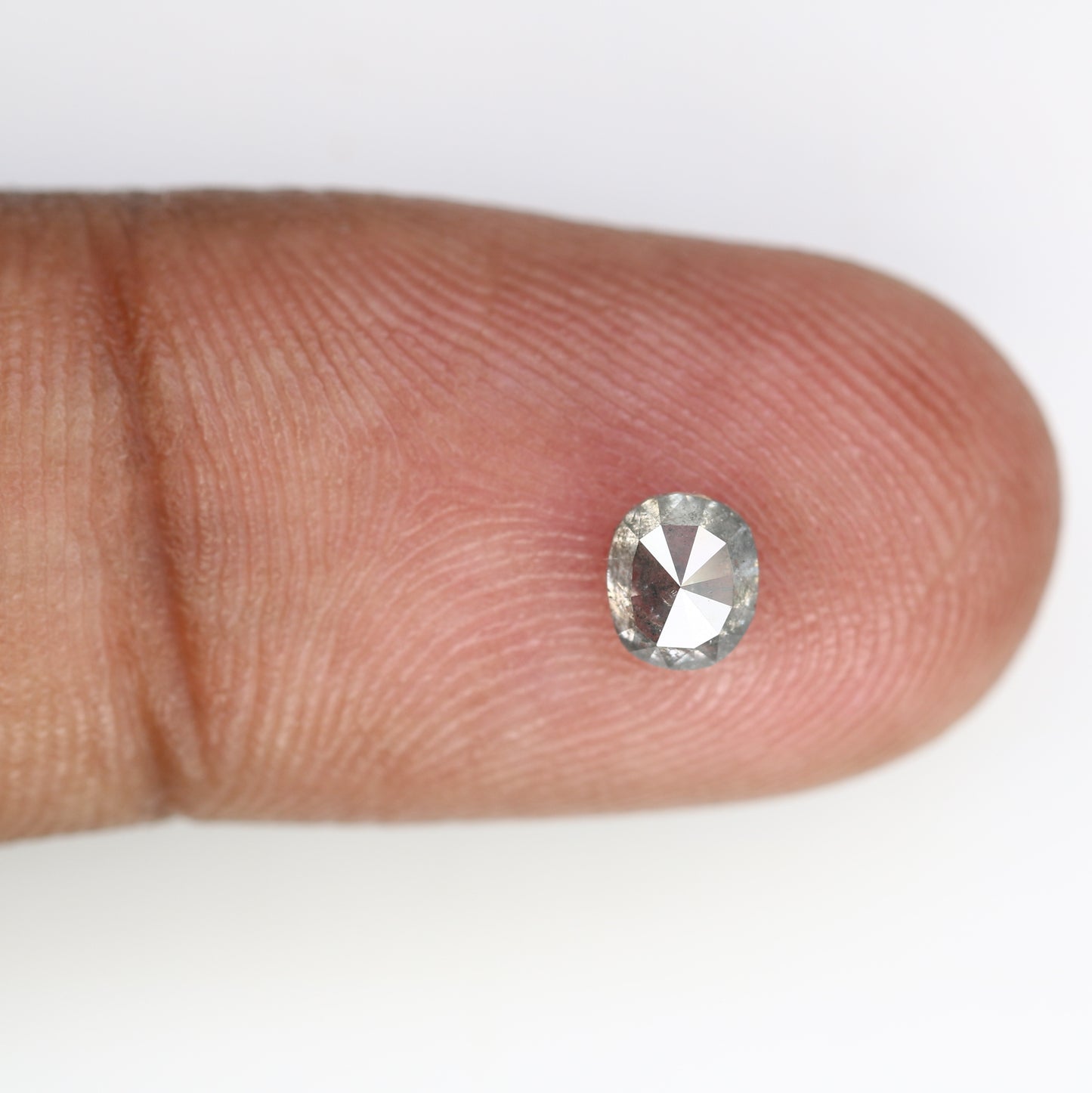 0.54 CT 5.10 MM Oval Shape Salt and Pepper Diamond For Wedding Ring - JayKrishna Diamond