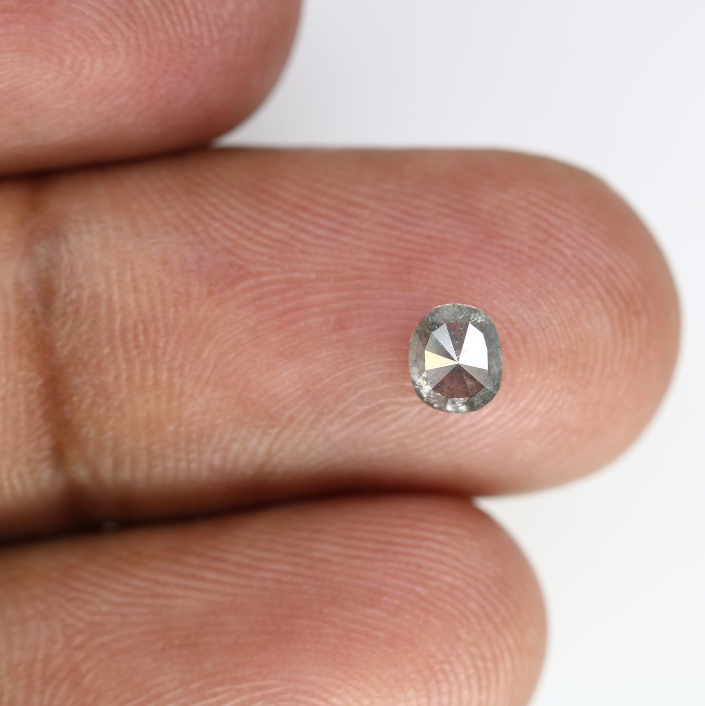 0.54 CT 5.10 MM Oval Shape Salt and Pepper Diamond For Wedding Ring - JayKrishna Diamond