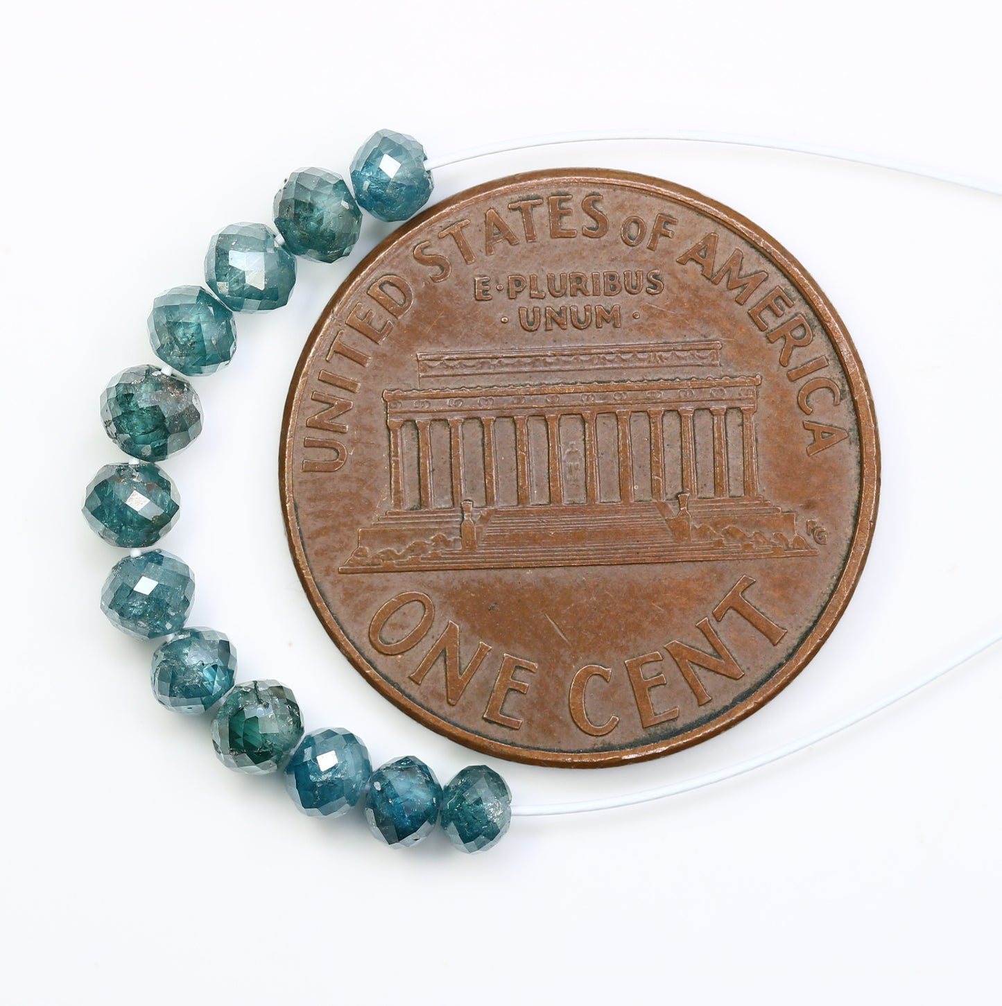2.55 CT 3.1 To 3.4 MM Fancy Blue Color Beads Diamond Polished Diamond Necklace - JayKrishna Diamond