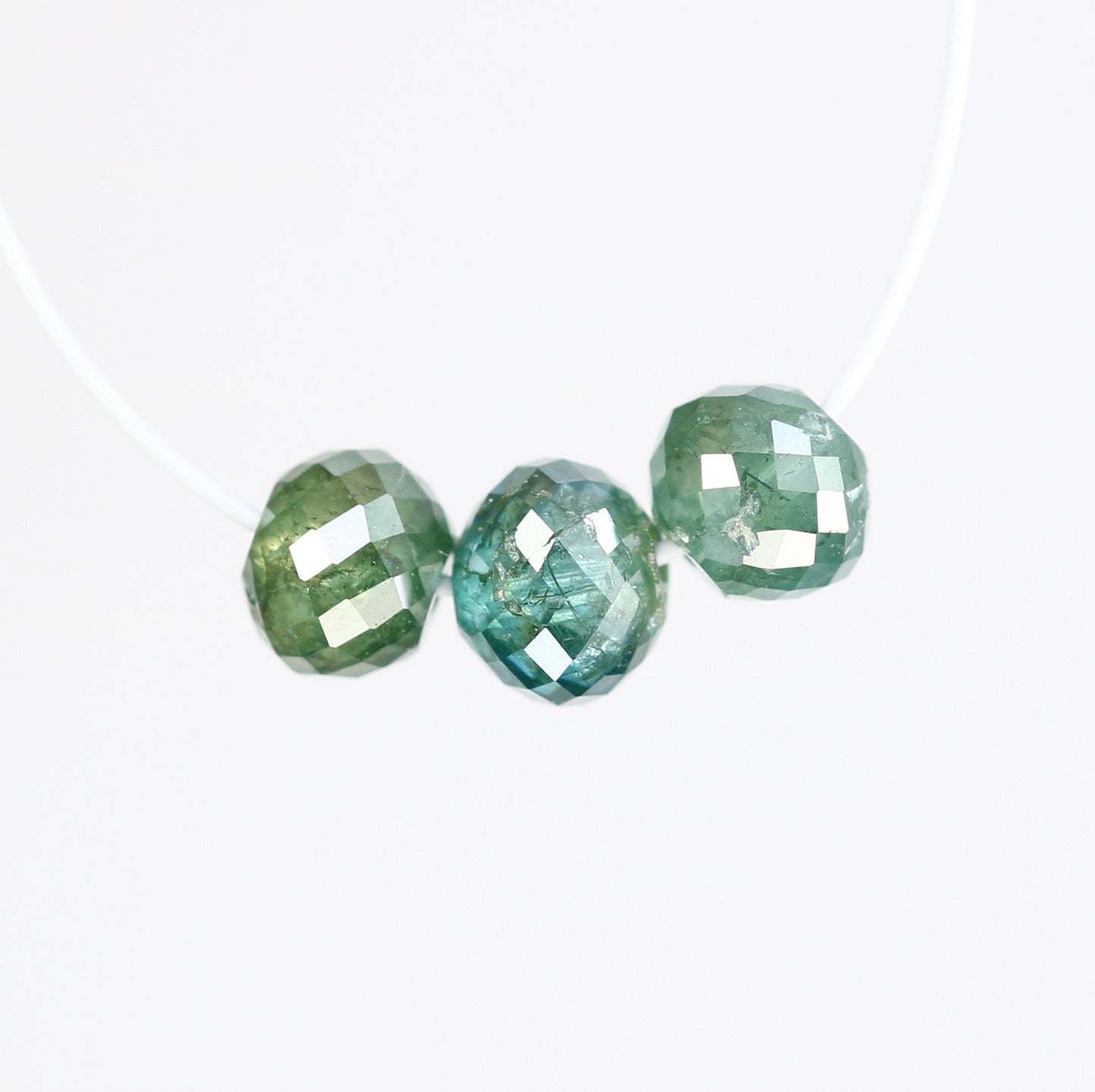 1.20 Carat 3.7 To 3.9 MM Green Color Polished Loose Beads Diamonds For Diamond Pendant - JayKrishna Diamond