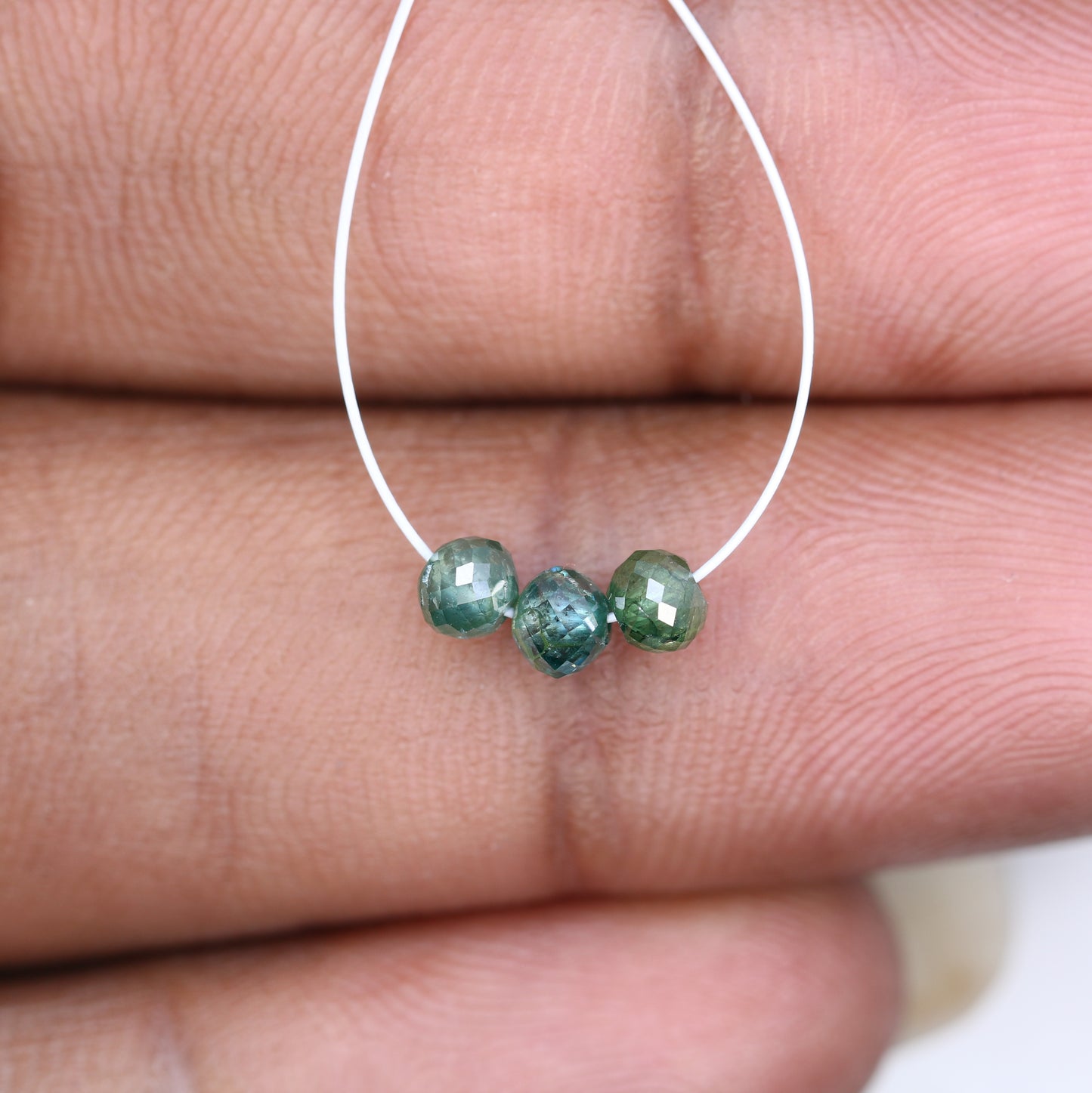 1.20 Carat 3.7 To 3.9 MM Green Color Polished Loose Beads Diamonds For Diamond Pendant - JayKrishna Diamond